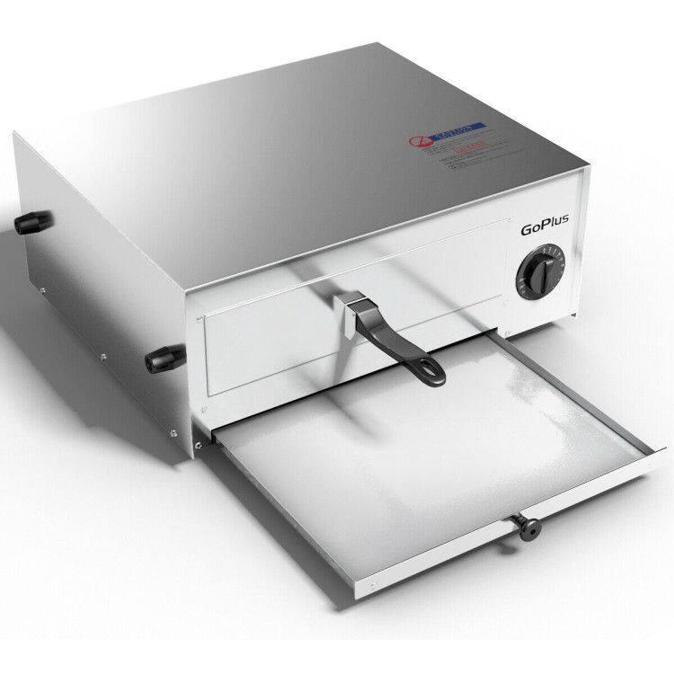 Angle. COWLOWN - Commercial Kitchen Pizza Oven Stainless Steel Pan for Baking and Cooking - Silver.