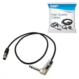 HQRP - TA4F 4-Pin Mini to Right-Angle 1/4 in Instrument Cable 2 ft Replacement WA304 for Shure Bodypack - Black