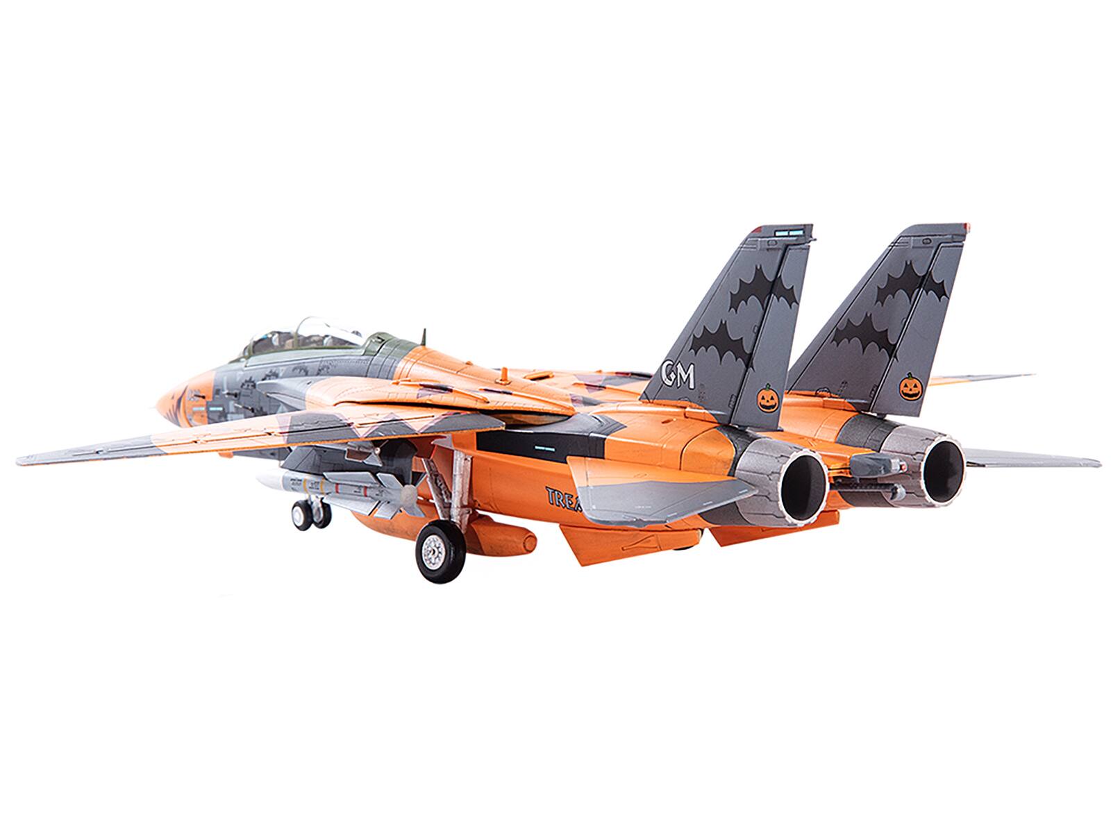 Back. JC Wings - Grumman F-14D Tomcat Fighter Plane Ace Combat "Pumpkin Face" 1/72 Diecast Model by JC Wings - Orange and Grey.