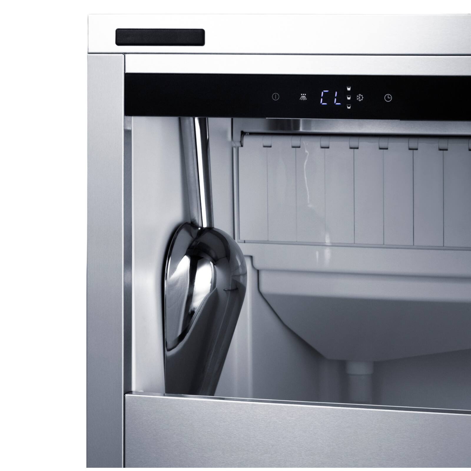 Left. Summit Appliance - 68 lb. Clear Icemaker, ADA Compliant - Clear.