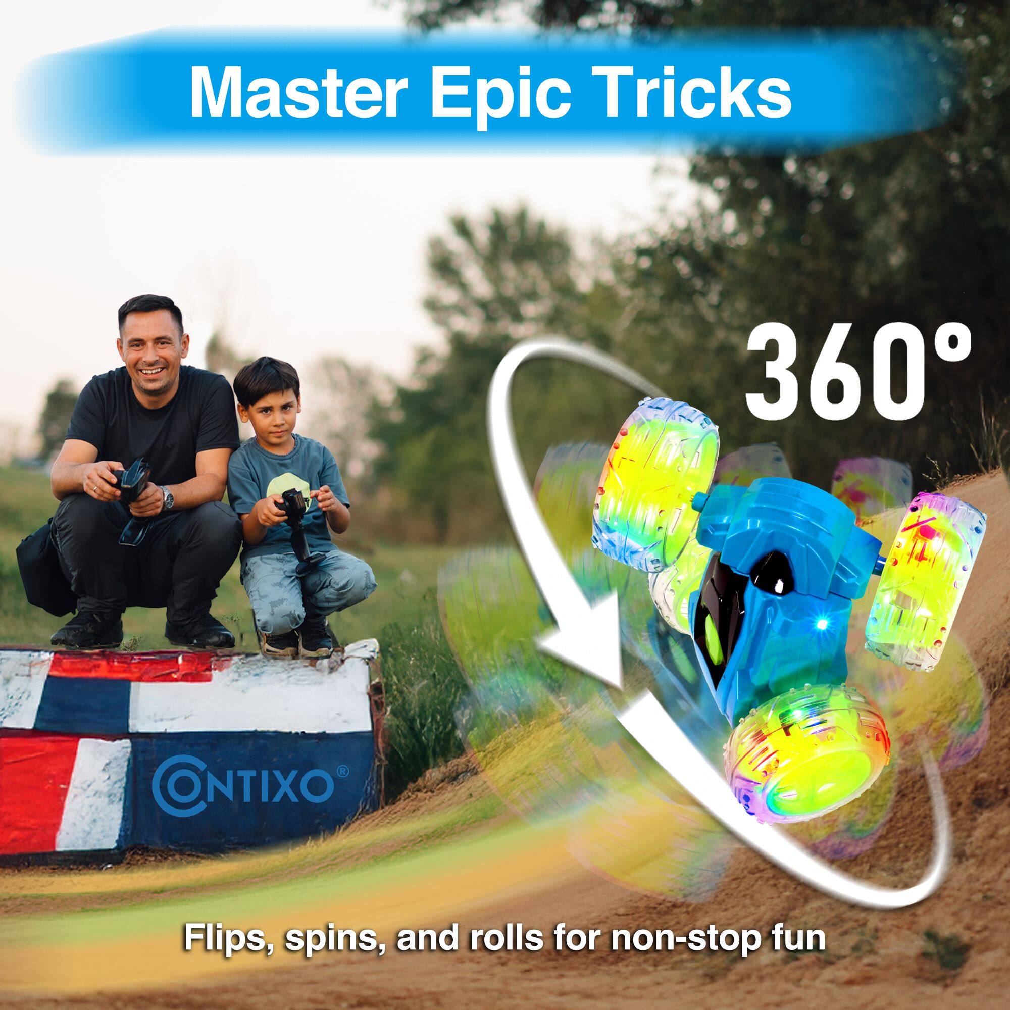 Master Epic Tricks, 360, CONTIXO, Flips, spins, and rolls for non-stop fun