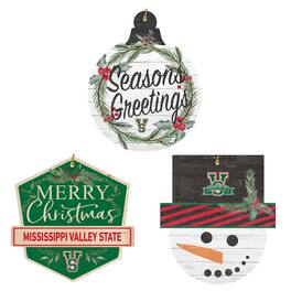 Jardine - Mississippi Valley State Delta Devils Ornament Bundle - White