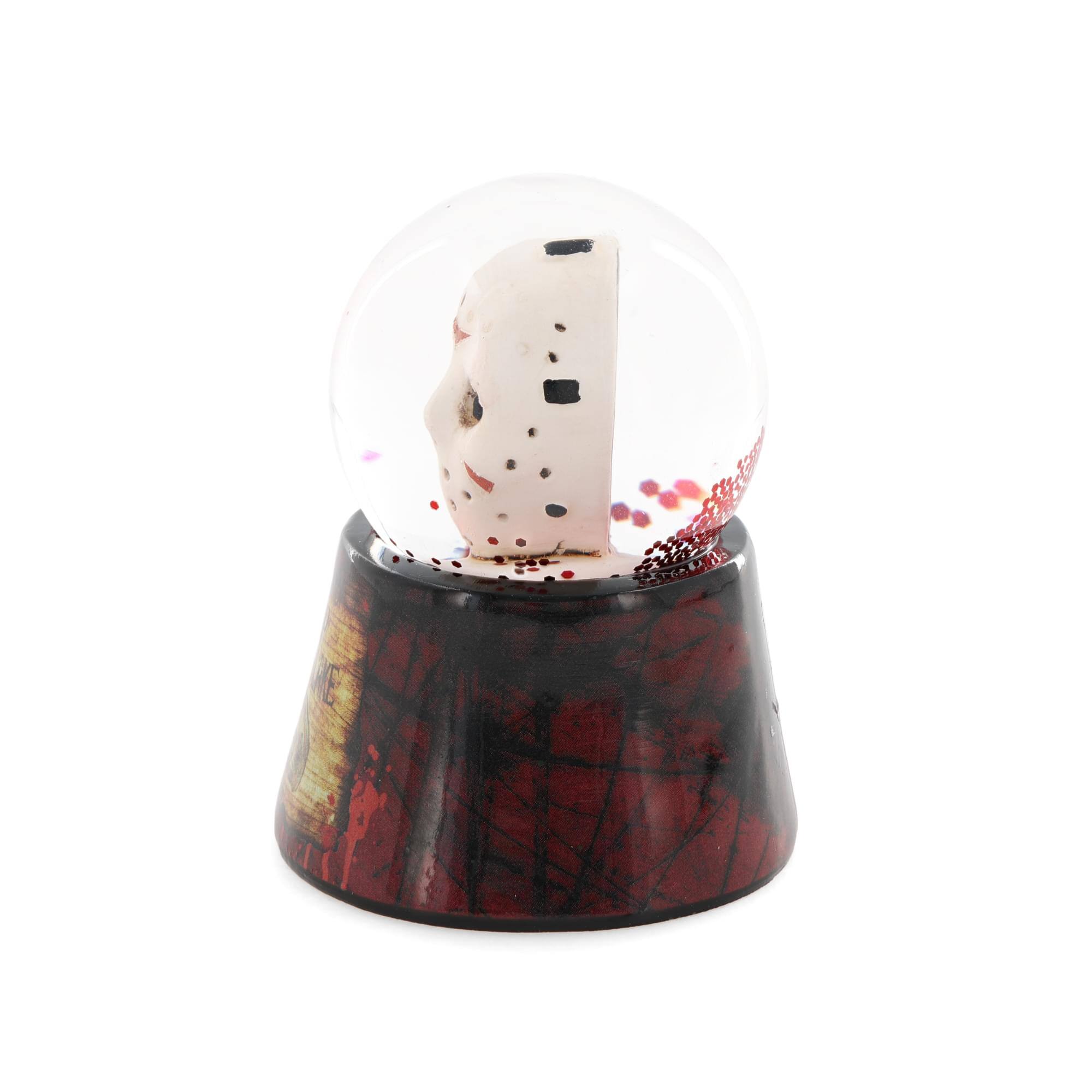 Alt View 1. Silver Buffalo - Friday The 13th "Jason Lives" 3-Inch Mini Light-Up Snow Globe - Multi-Colored.