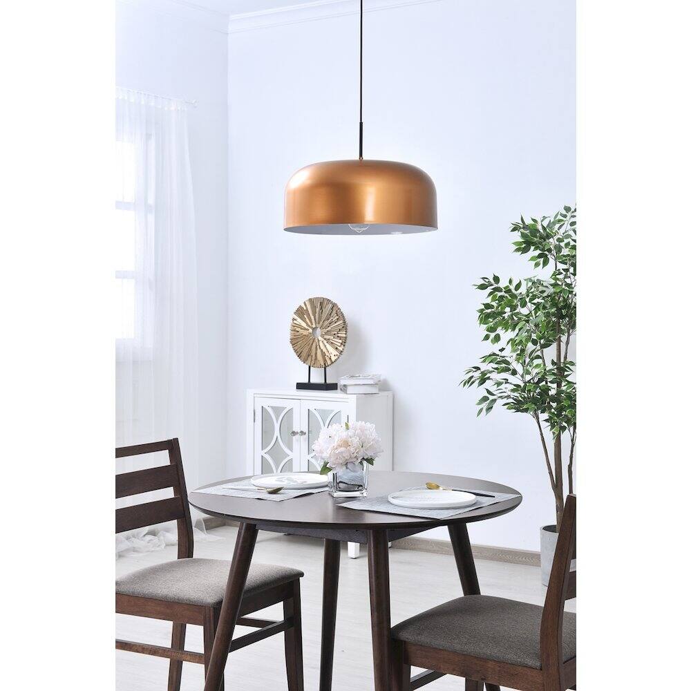 Angle. Living District - Etude 1 Light Satin Gold Pendant - Satin Gold And Black.