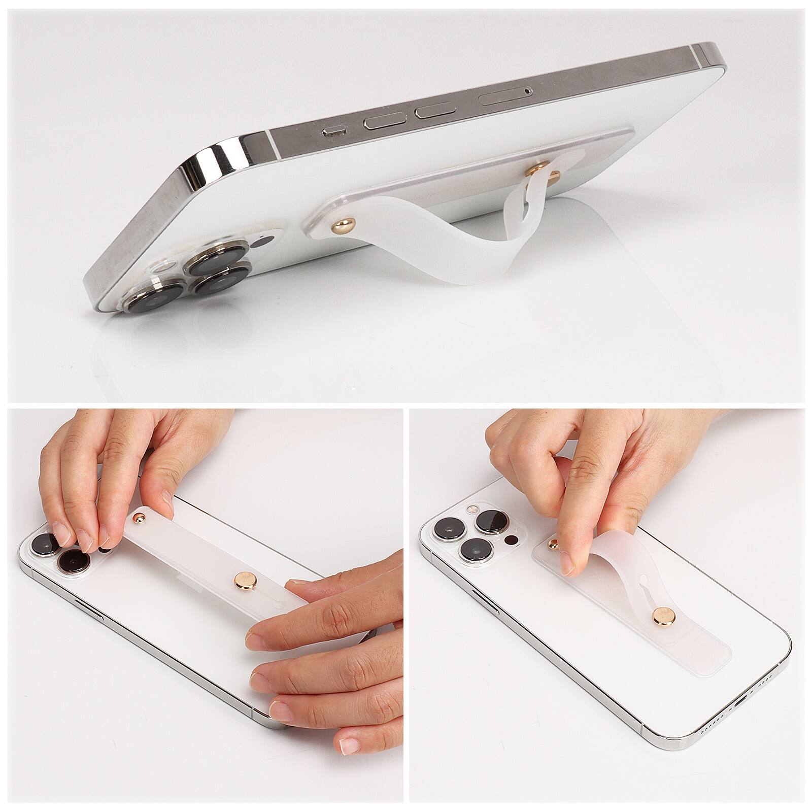 Alt View 13. SaharaCase - FingerGrip Cell Phone Holder Strap for Most Cell Phones - White.