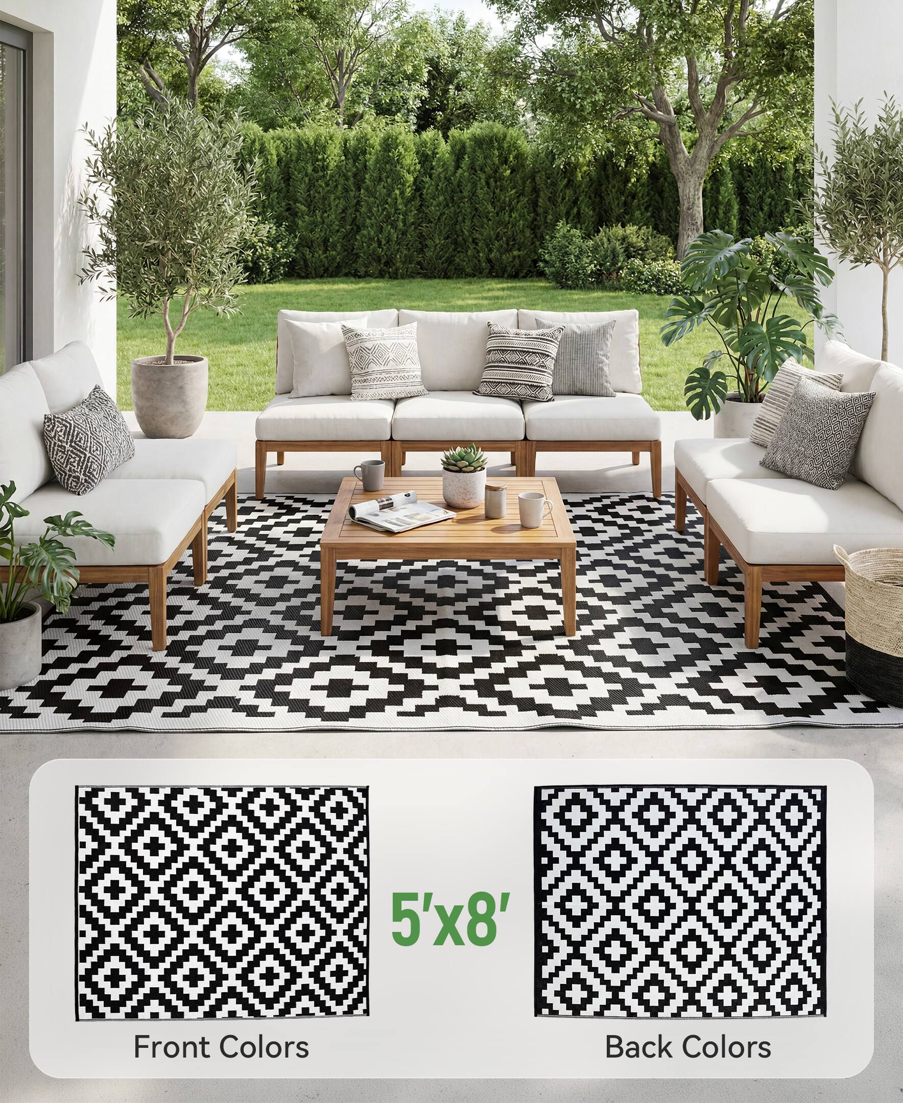 5'x8' Front Colors Back Colors