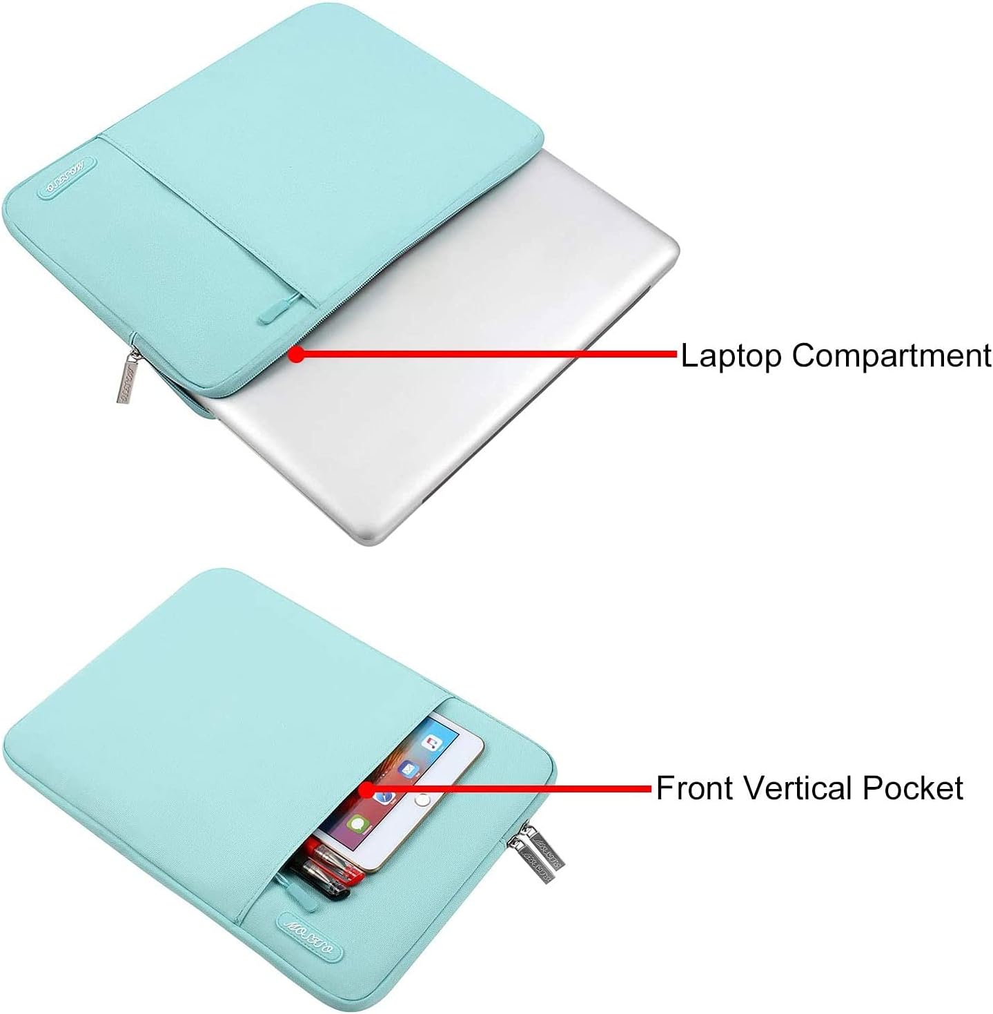 Laptop Compartment  
Front Vertical Pocket
