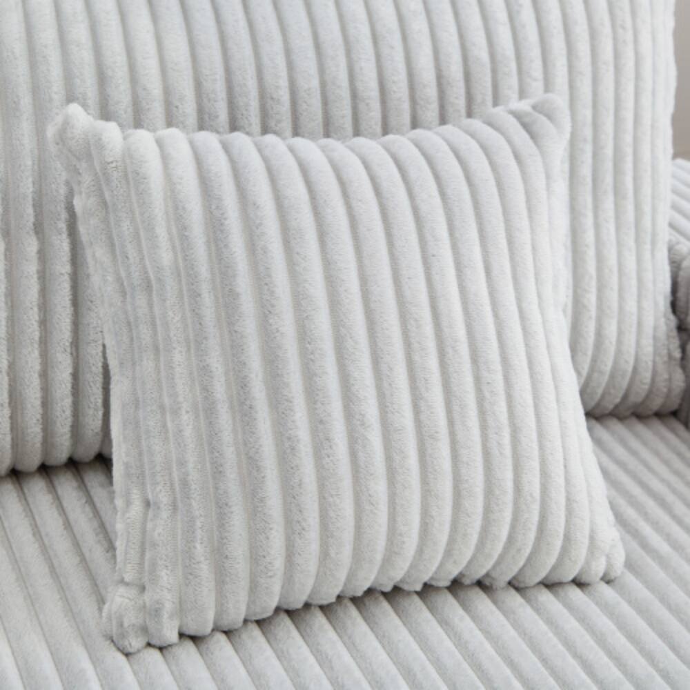 Alt View 4. LUCKY ONE - 75.5" Modern Chaise Lounge Sofa Loveseat w/ Adjustable Backrest Storage Cup Holders - LIGHT GREY.
