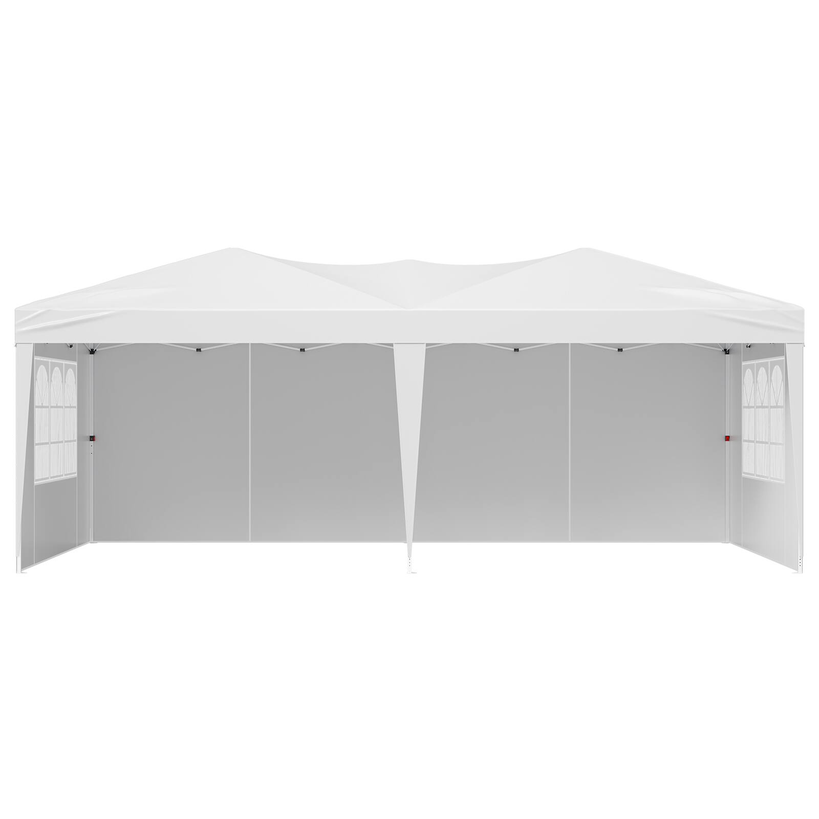Alt View 5. VEVOR - 10 x 20 FT Pop-Up Canopy Tent with Adjustable Height, Sidewalls, and Ventilated Windows for Outdoor Events, Patio - White.