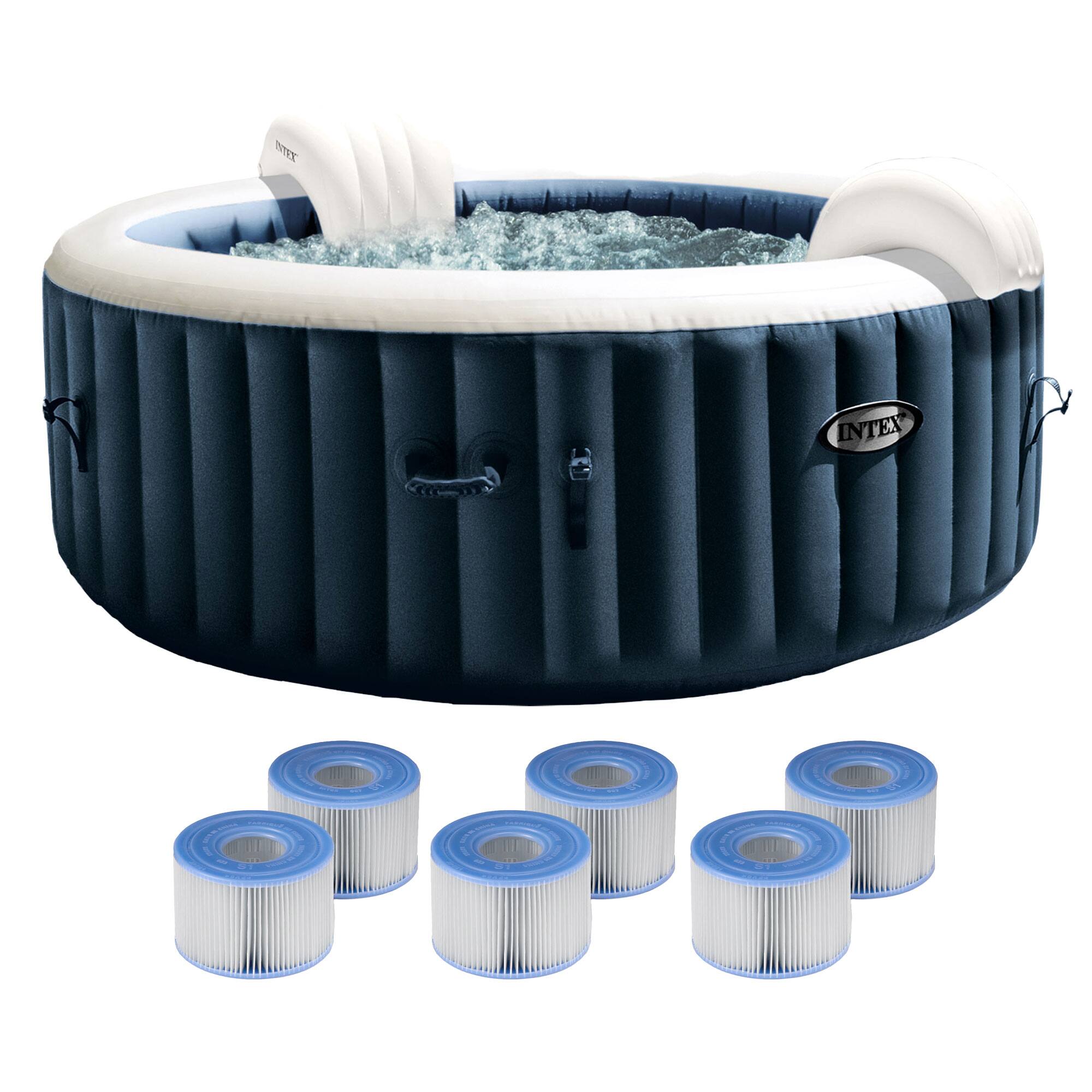 Intex - PureSpa Plus Portable Inflatable Spa & Type S1 Filter Cartridges (6 Pack) - Blue price history on PriceWatchPro