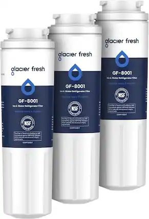 Glacier Fresh
GF-8001
Ice & Water Refrigerator Filter
Replace every 6 months
This Filter is Tested and Certified by NSF International against NSF/ANSI Standard 42 for materials and structural integrity requirements.
NSF Certified
INDEPENDENTLY CERTIFIED
COMPONENT