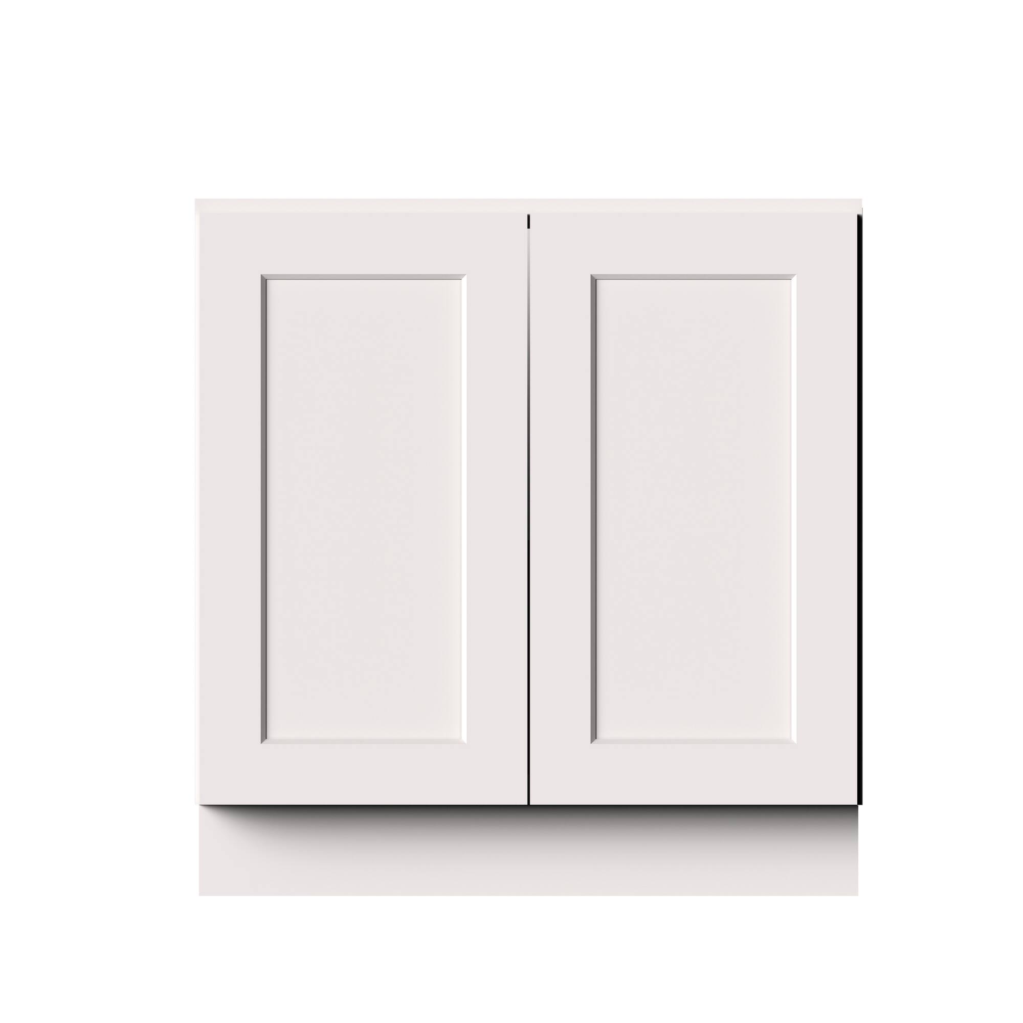 Alt View 1. Boyel Living - 33-in W x 34.5-in H x 24-in D Shaker RTA Kitchen Full Height Door Base Cabinet with Soft-Close - White Shaker.