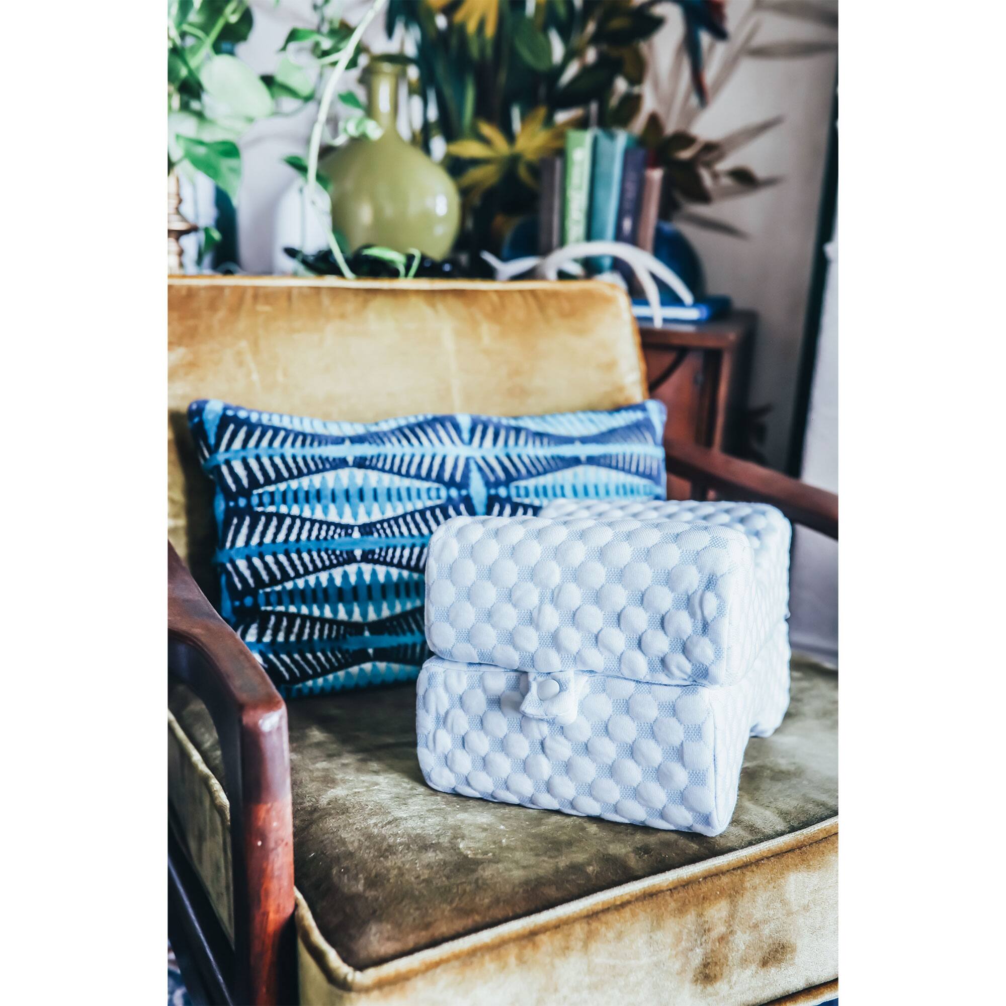 Alt View 3. Sleepgram - Sleepgram High Density Foam Contour Knee Pillow with Outer Cooling Cover, Gray - White.