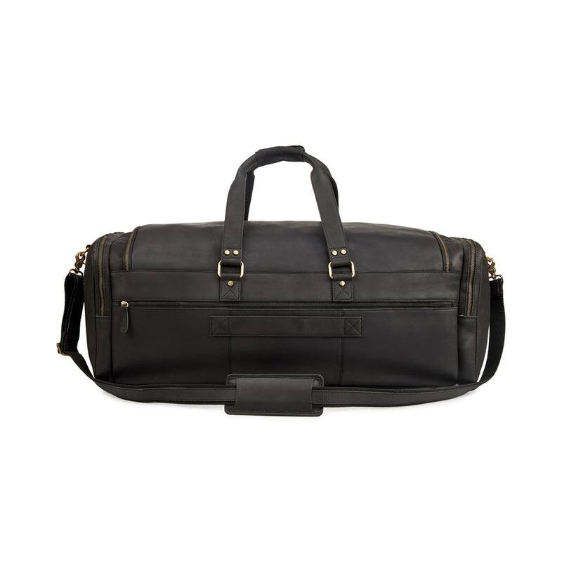 Alt View 2. Luxorro - Leather Duffel Bag For men. 30 Inch - Black.