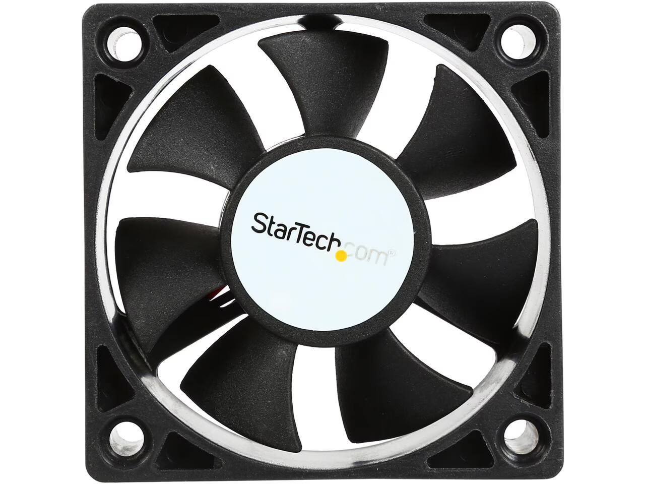 Left. StarTech.com - StarTech.com 60x20mm Replacement Ball Bearing Computer Case Fan with TX3 Connector FAN6X2TX3 (Black) - Black.