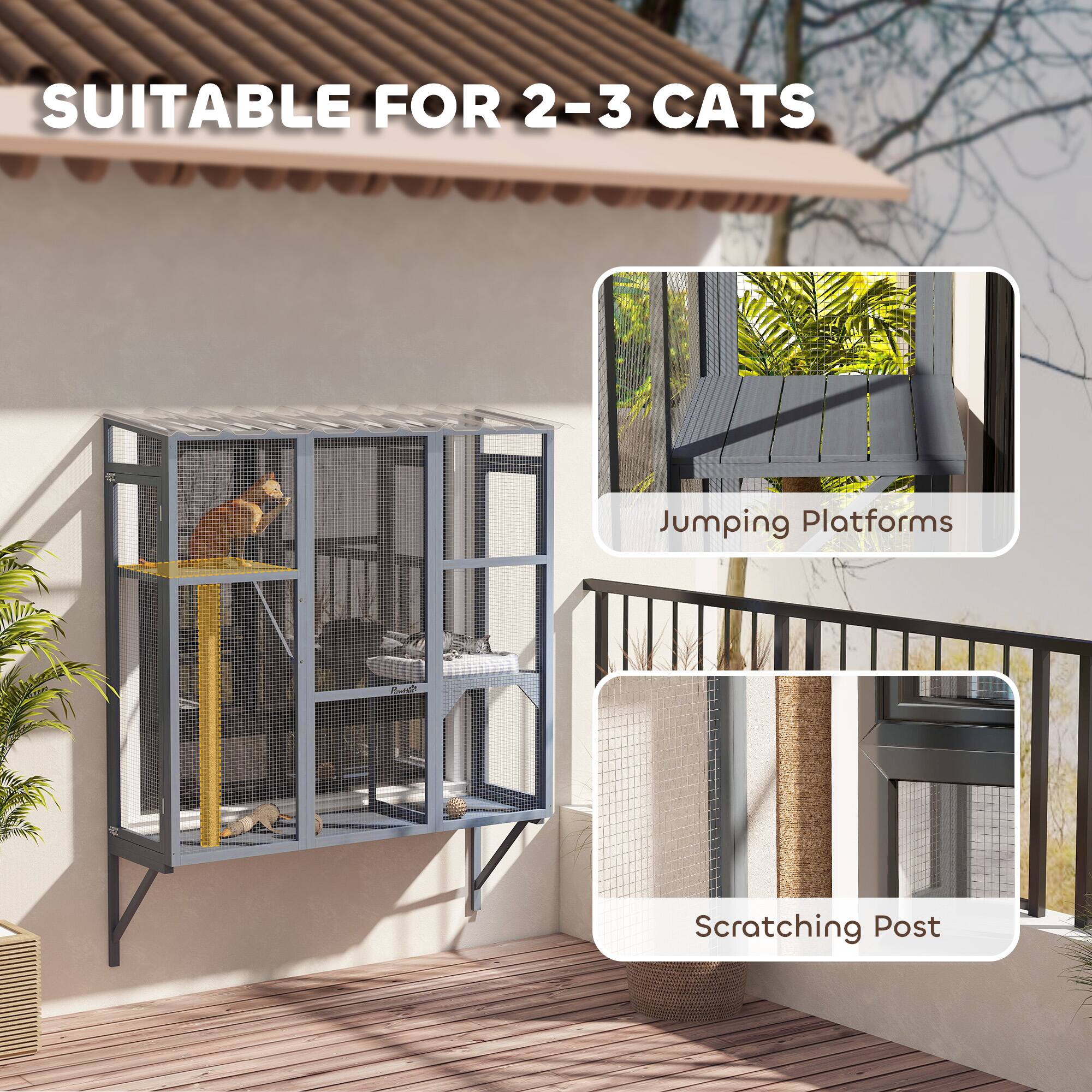 SUITABLE FOR 2-3 CATS

Jumping Platforms

Scratching Post