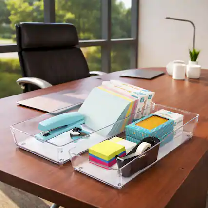 Front. Sorbus - Sorbus Drawer Organizer Set - Clear.