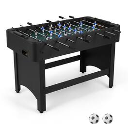 Gymax - 47'' Competition Full Size Soccer Game Table w/22 Players 2 Balls Slide Scorers - Black