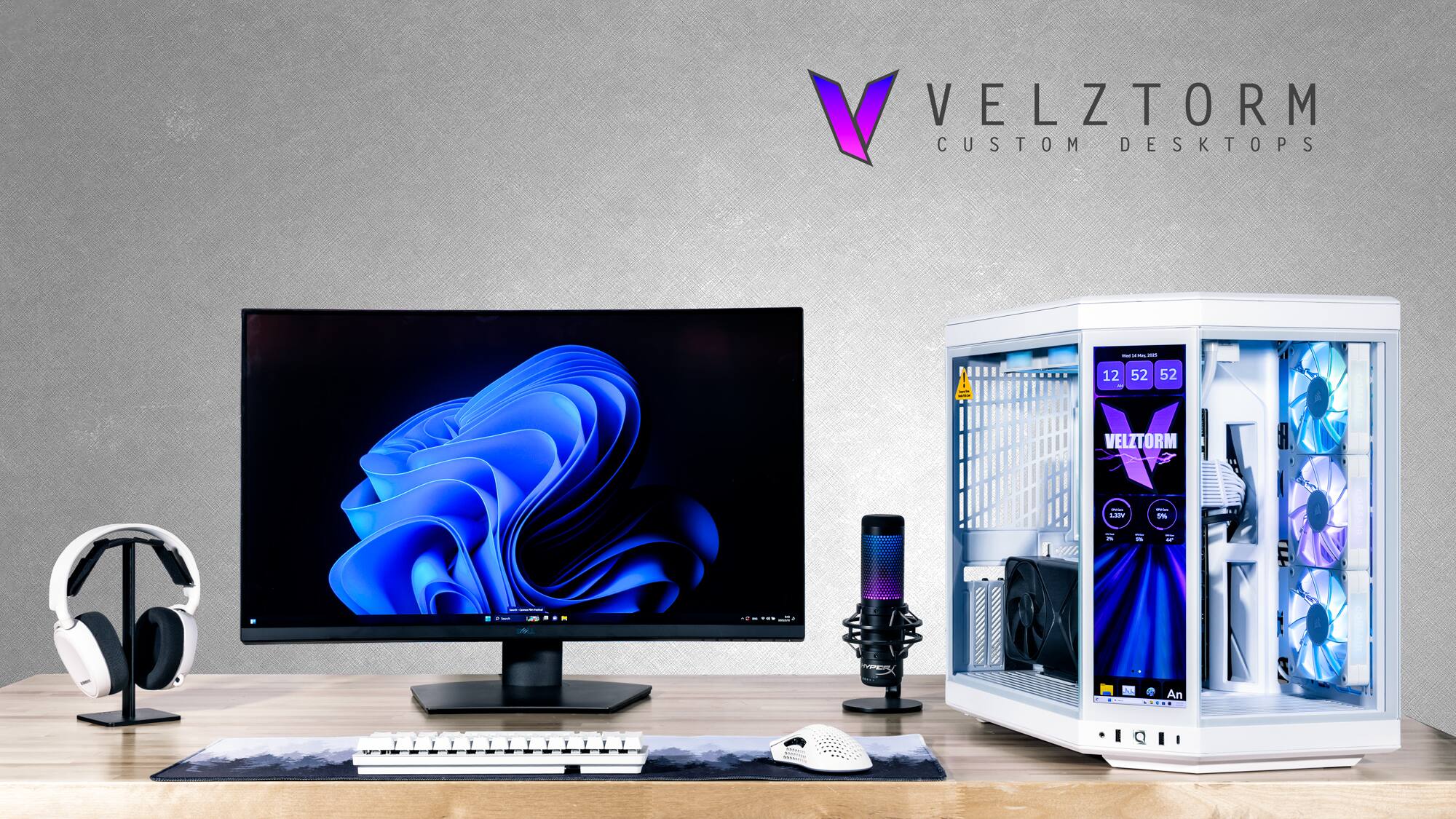 Velztorm LCD Praetix Gaming Desktop (i9 14900K, 64GB, 2TB SSD +