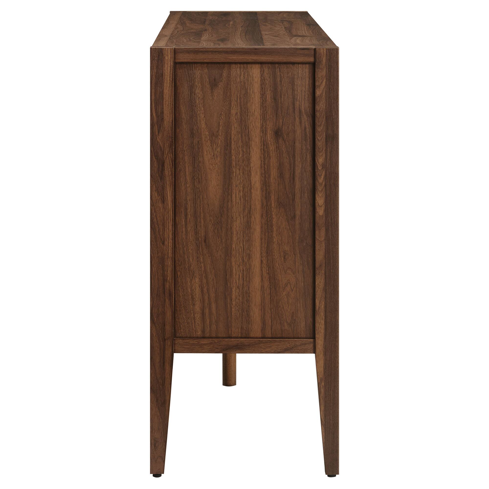 Alt View 2. Modway - Nell 72" Glass Door Sideboard Storage Display Cabinet by Modway - Walnut.