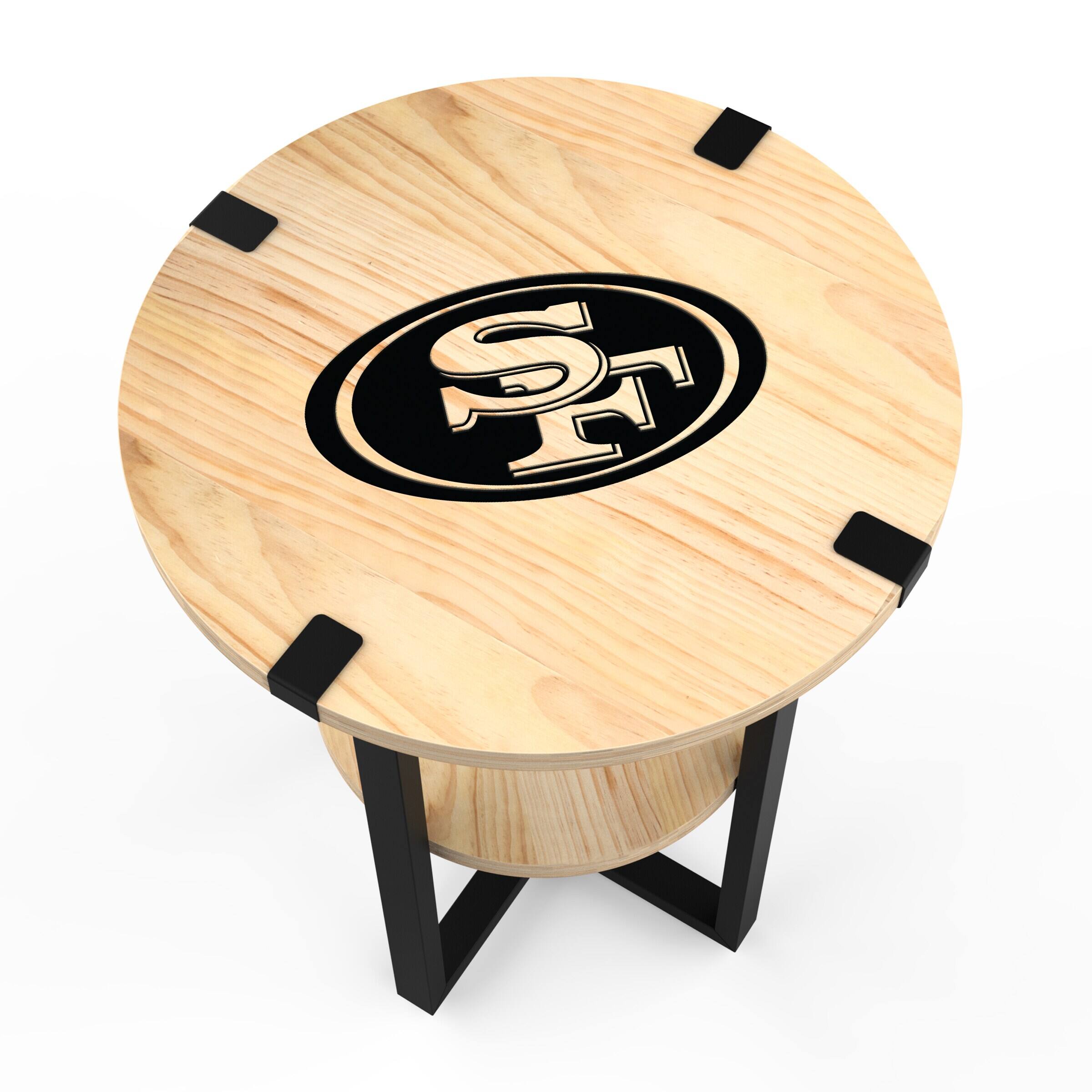 Alt View 1. Imperial - San Francisco 49ers 18" Side Table with Charger - Multicolor.