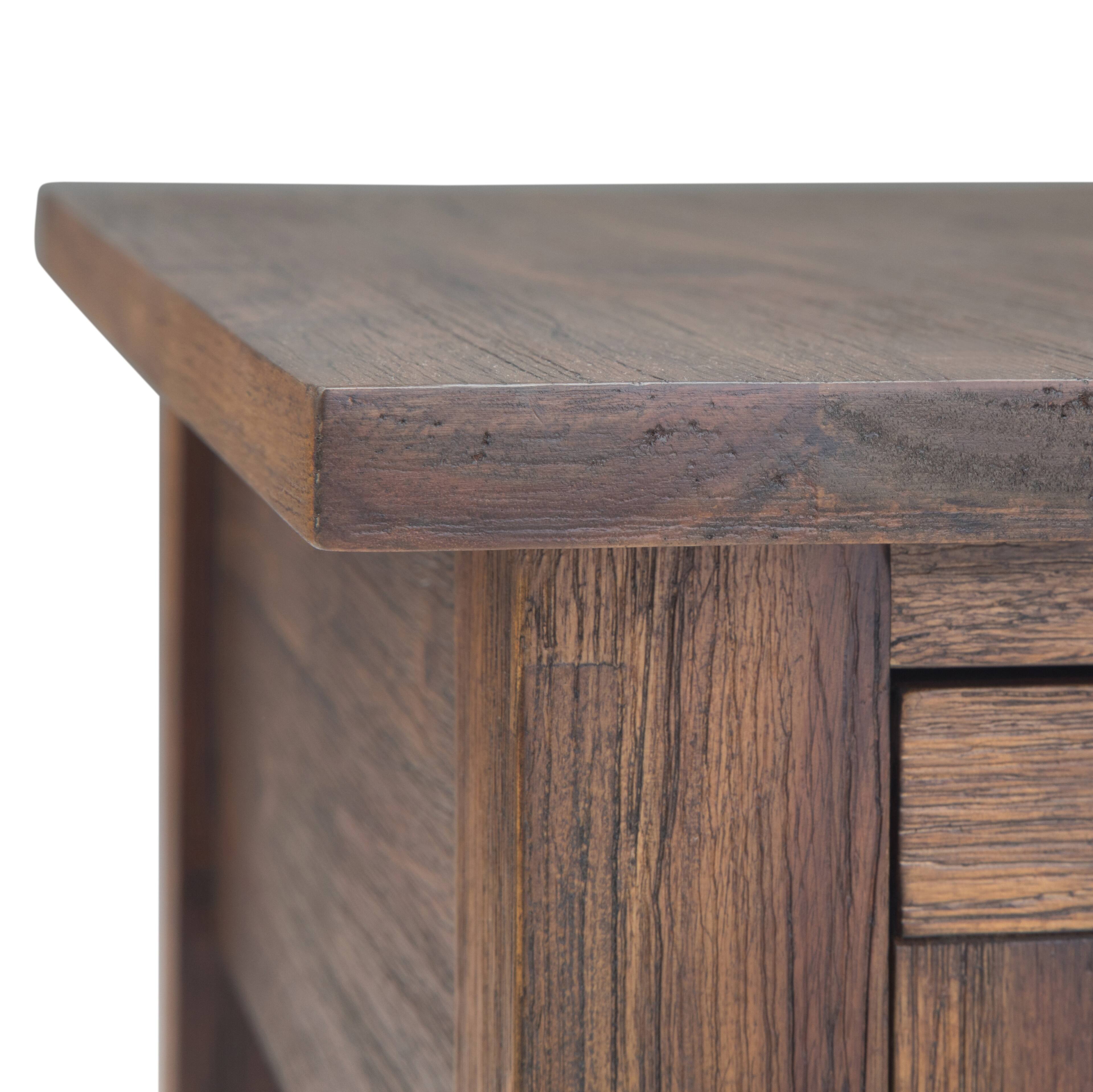 Alt View 12. Simpli Home - Monroe Narrow Side Table - Distressed Charcoal Brown.