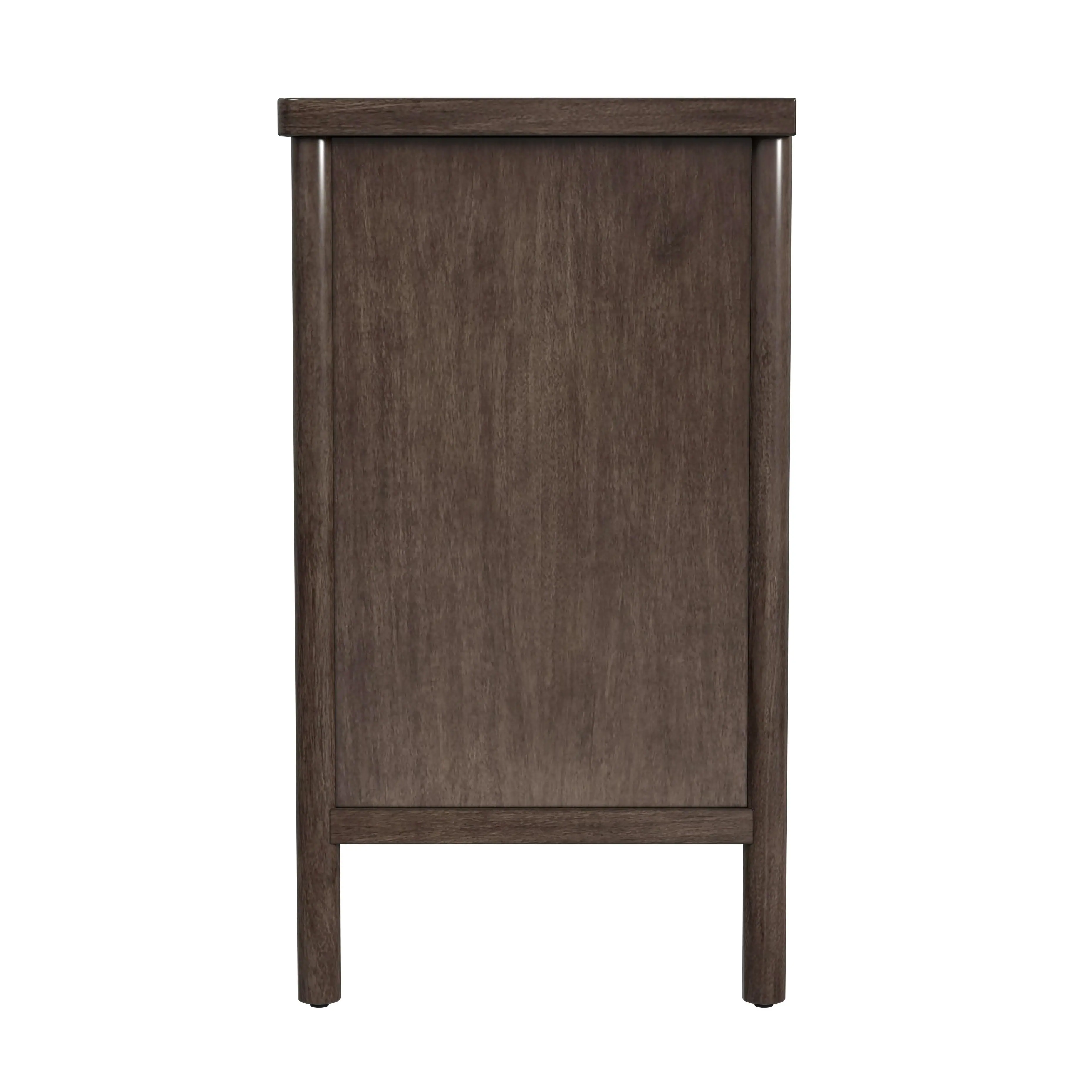 Alt View 4. Butler Specialty - Lennon 34 in. W Rectangular Wood 3 Drawer Rounded Leg Dresser - Brown.