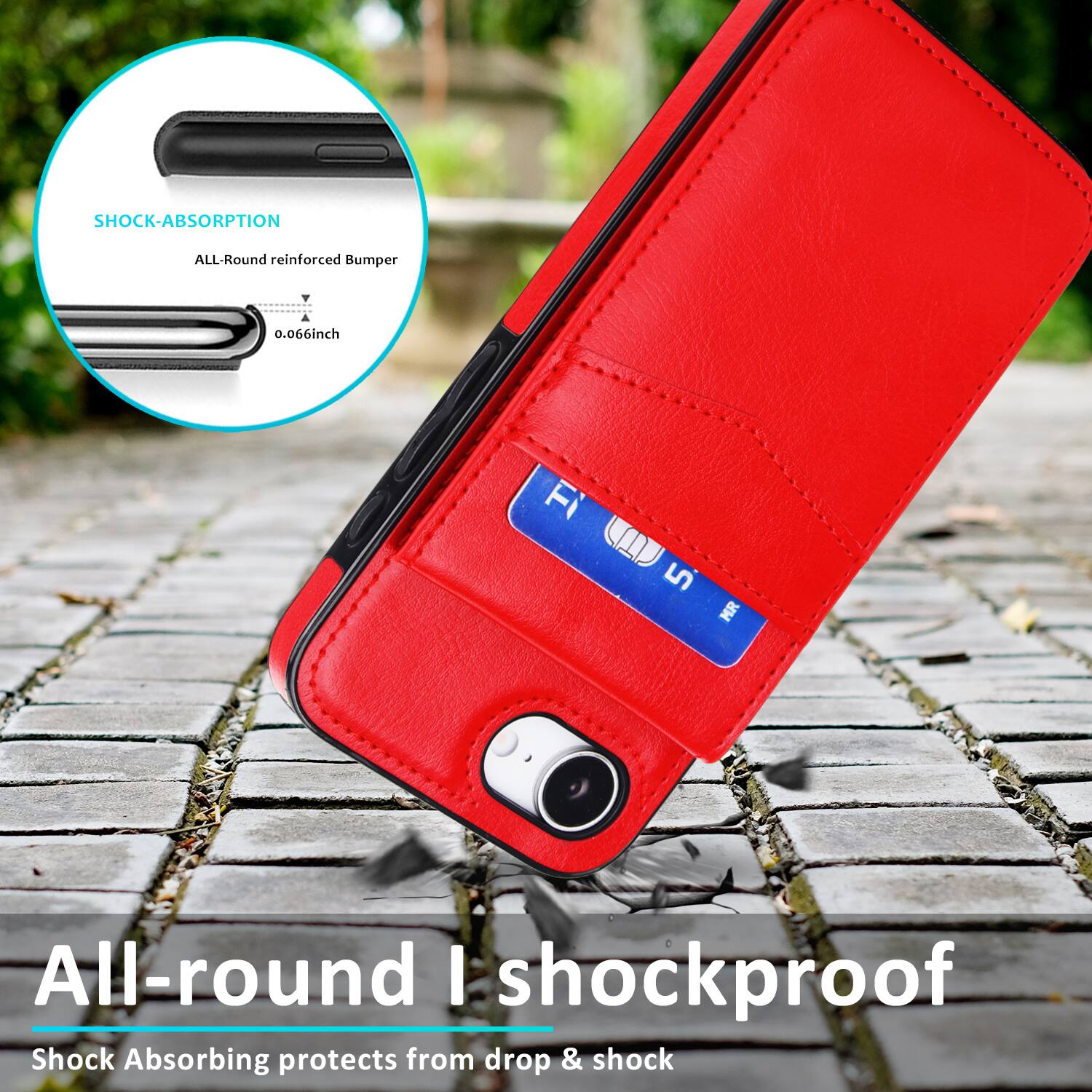 SHOCK-ABSORPTION  
ALL-Round reinforced Bumper  
0.066inch  
All-round I shockproof  
Shock Absorbing protects from drop & shock