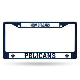 Rico Industries - New Orleans Pelicans NBA Team Colored Chrome Metal License Plate Frame - Multi