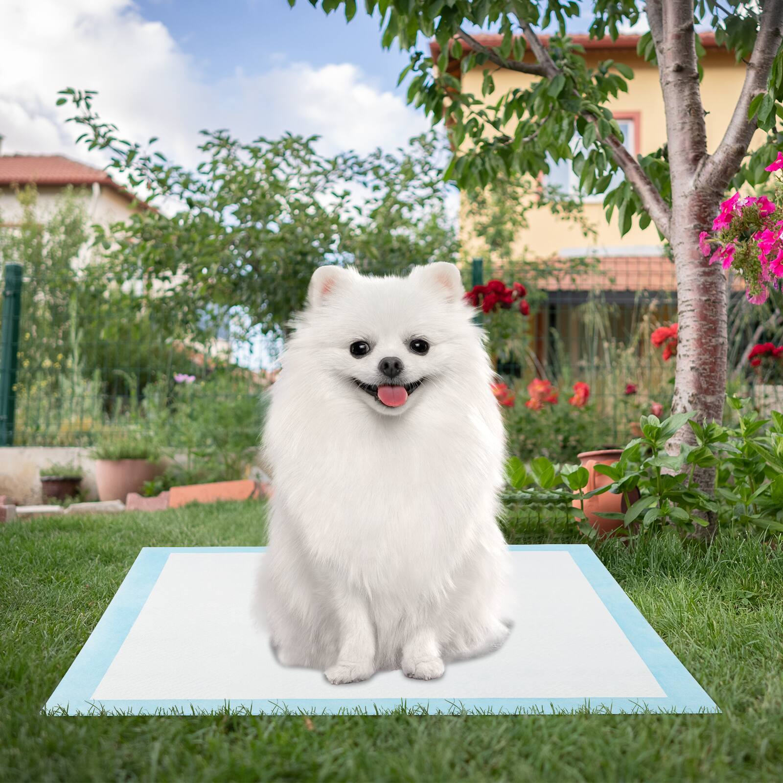 Alt View 4. Gymax - Gymax 24''x 17''(300 Counts) Dog Potty Training Pads Puppy Pee Pads w/ Quick-Drying - Blue.