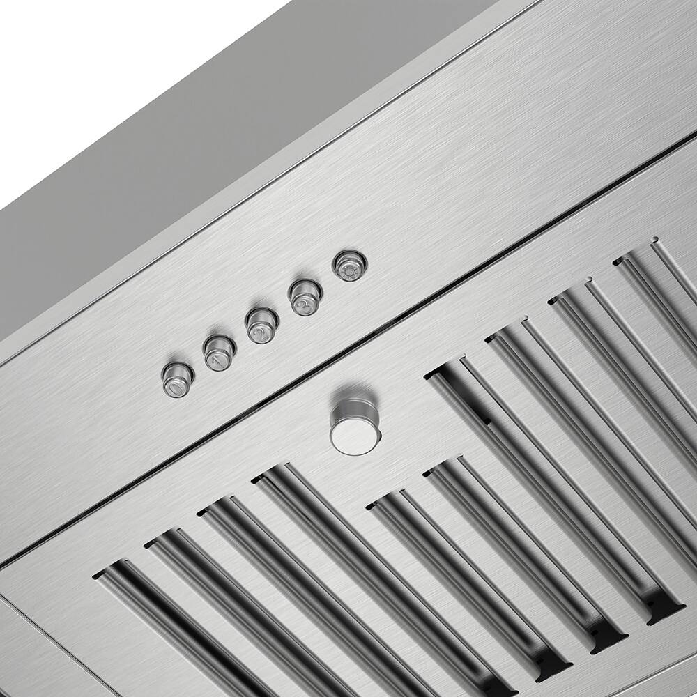 Alt View 8. Streamline - 36 in. Melisurgo Convertible Insert 350 CFM Range Hood, Baffle Filters, Push Button Control, LED Lights - Brushed Stainless Steel.