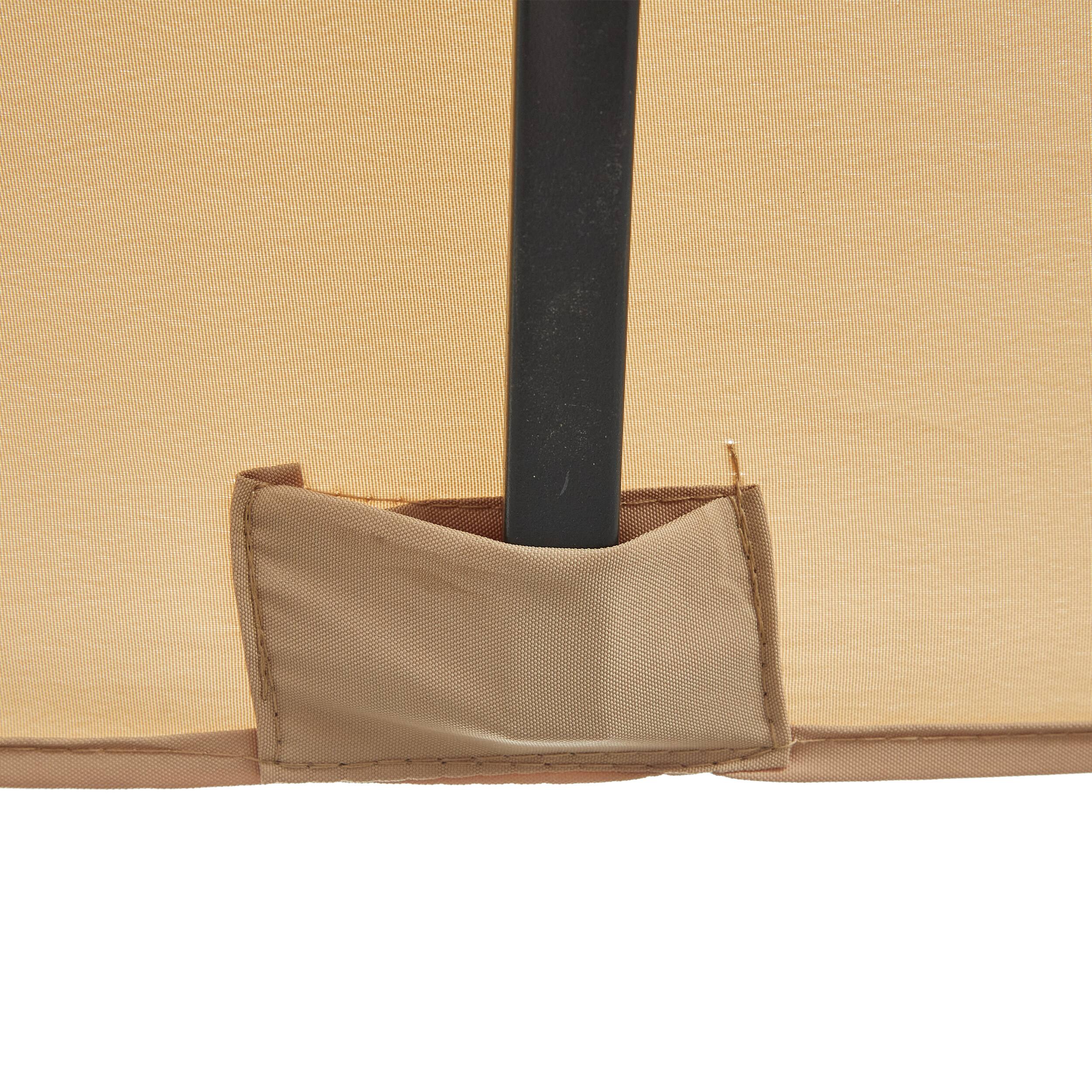 Alt View 5. Mondawe - Steel Outdoor Pergola Gazebo Patio Canopy - Khaki.