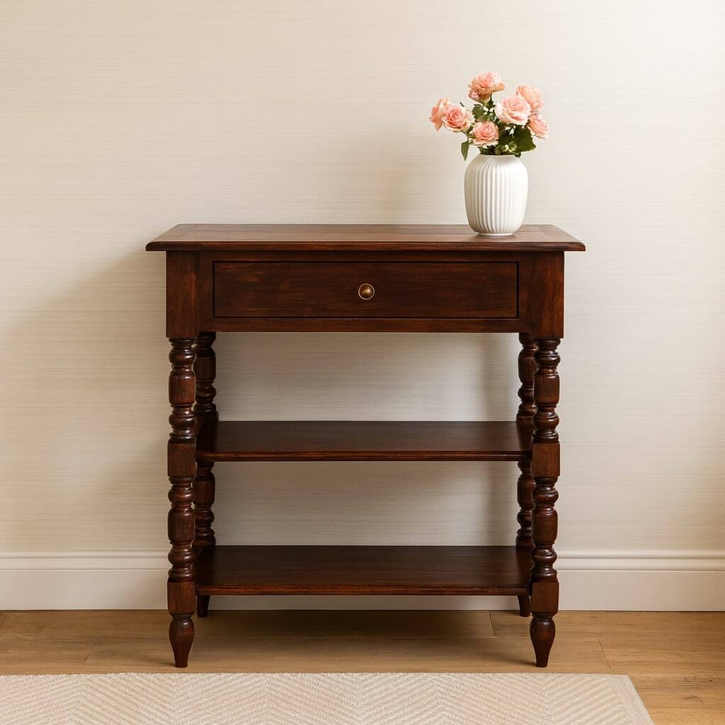 Alt View 4. Artisan Furniture - Turned Occasional Table - Brown.