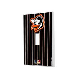 Keyscaper - Baltimore Orioles 1955 Cooperstown Pinstripe Single Toggle Light Switch Plate - Multicolor