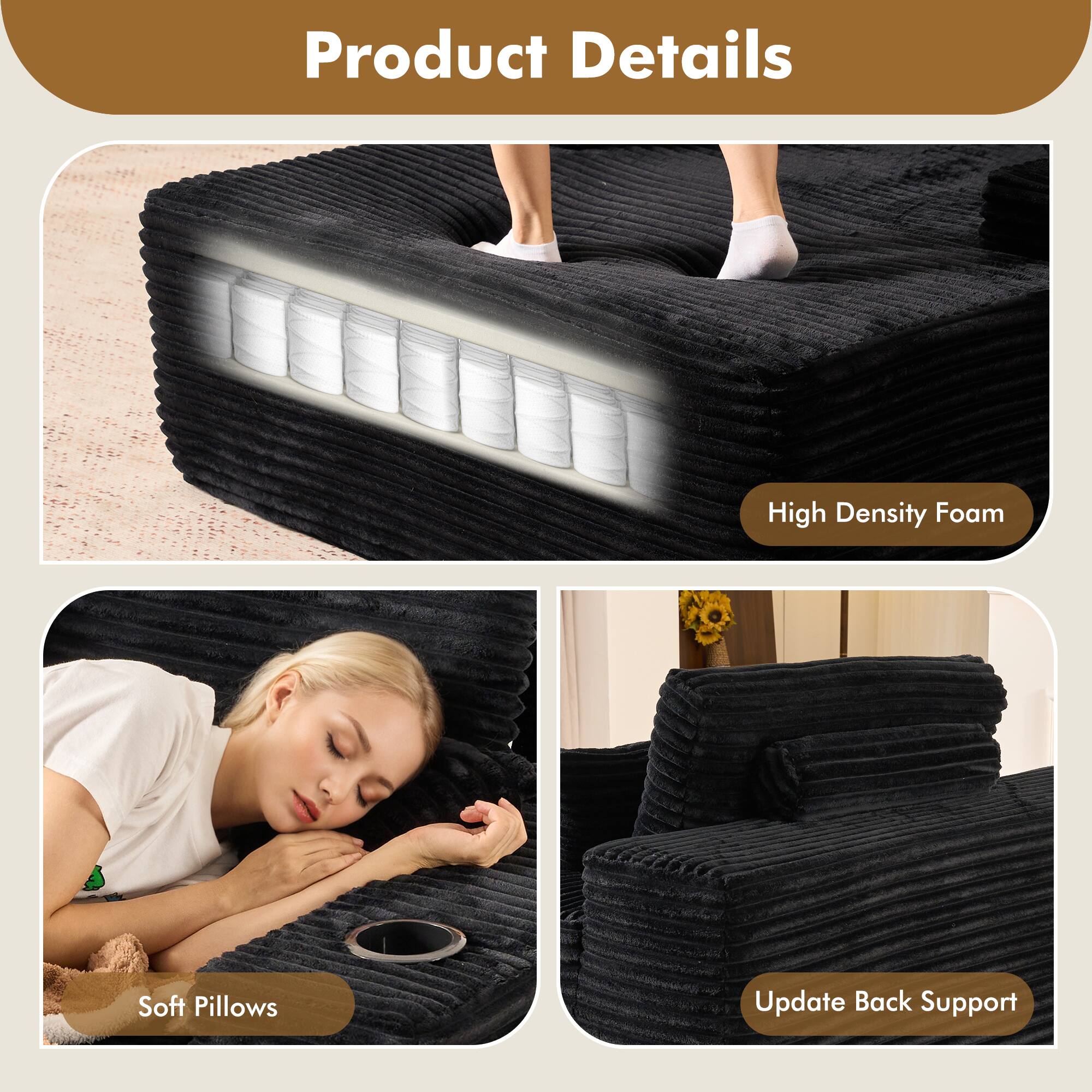 Product Details

- High Density Foam
- Soft Pillows
- Update Back Support