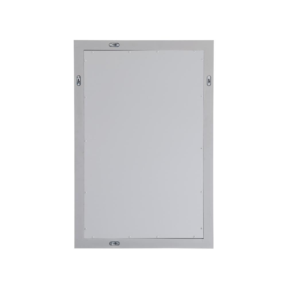 Angle. Elegant Decor - Aqua rectangle vanity mirror 24 inch in Grey - Grey.