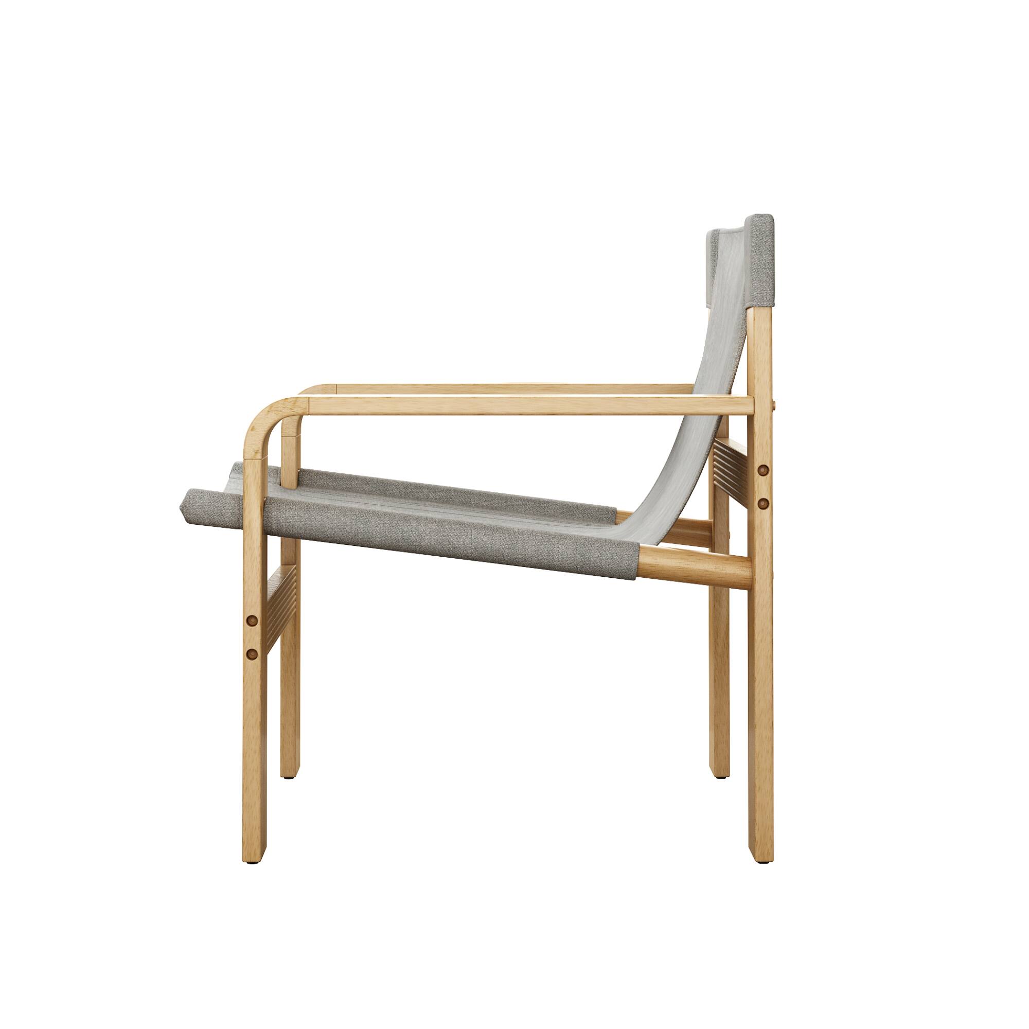 Alt View 6. GOODSILO - Modern Accent Lounge Chair with Wide Armrests and Detachable Washable Fabric Cover - Light Grey.