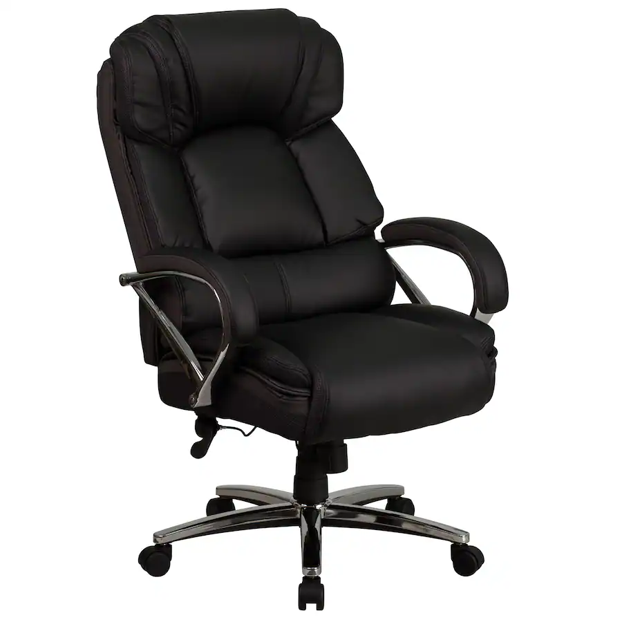 Emma + Oliver Big & Tall 500 lb. Rated Leather Executive Swivel ...