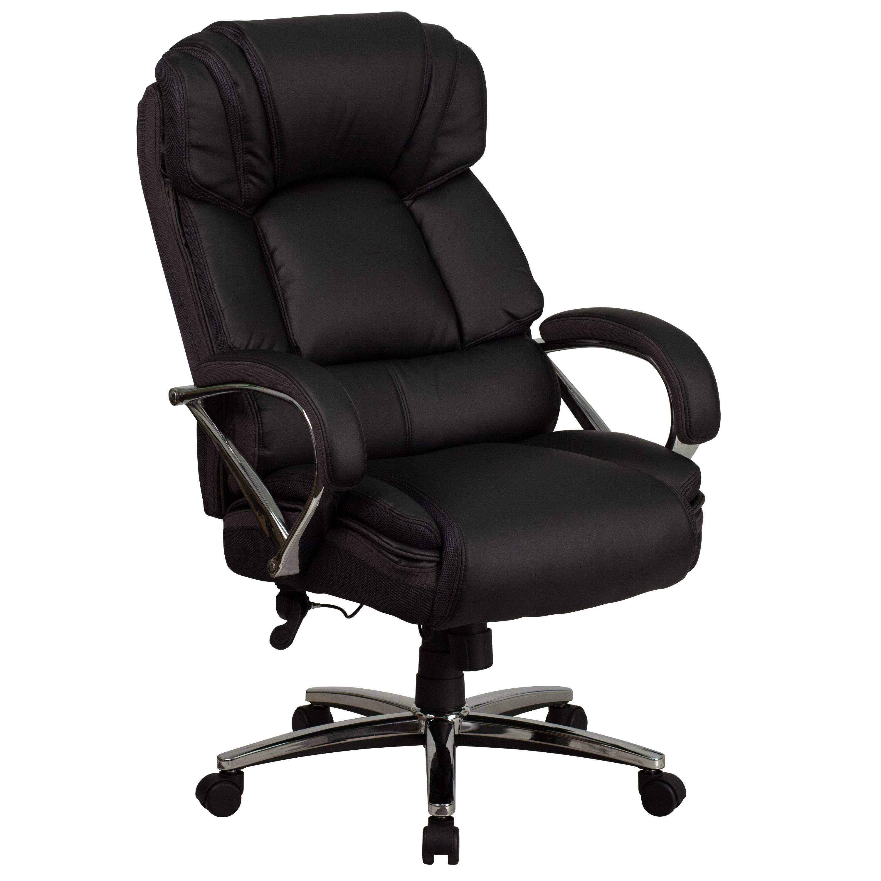 Emma + Oliver Big & Tall 500 lb. Rated Leather Executive Swivel ...
