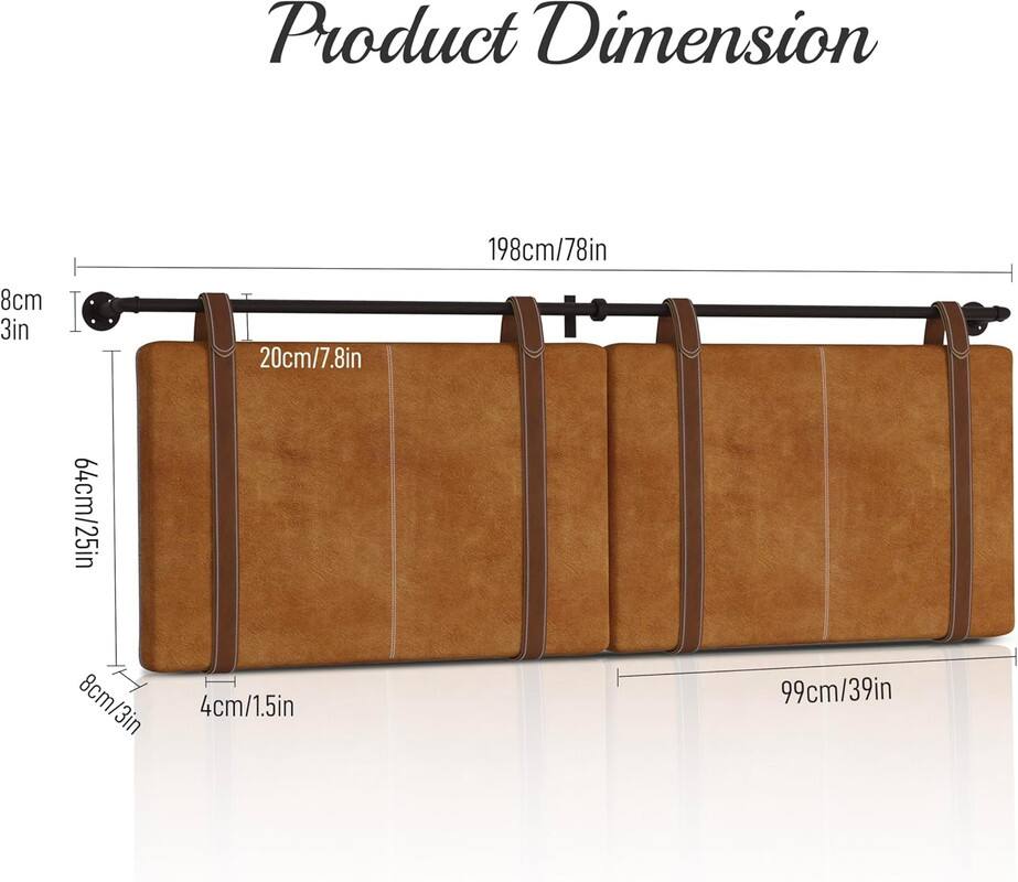 Product Dimension

- 198cm/78in
- 20cm/7.8in
- 64cm/25in
- 8cm/3in
- 4cm/1.5in
- 99cm/39in