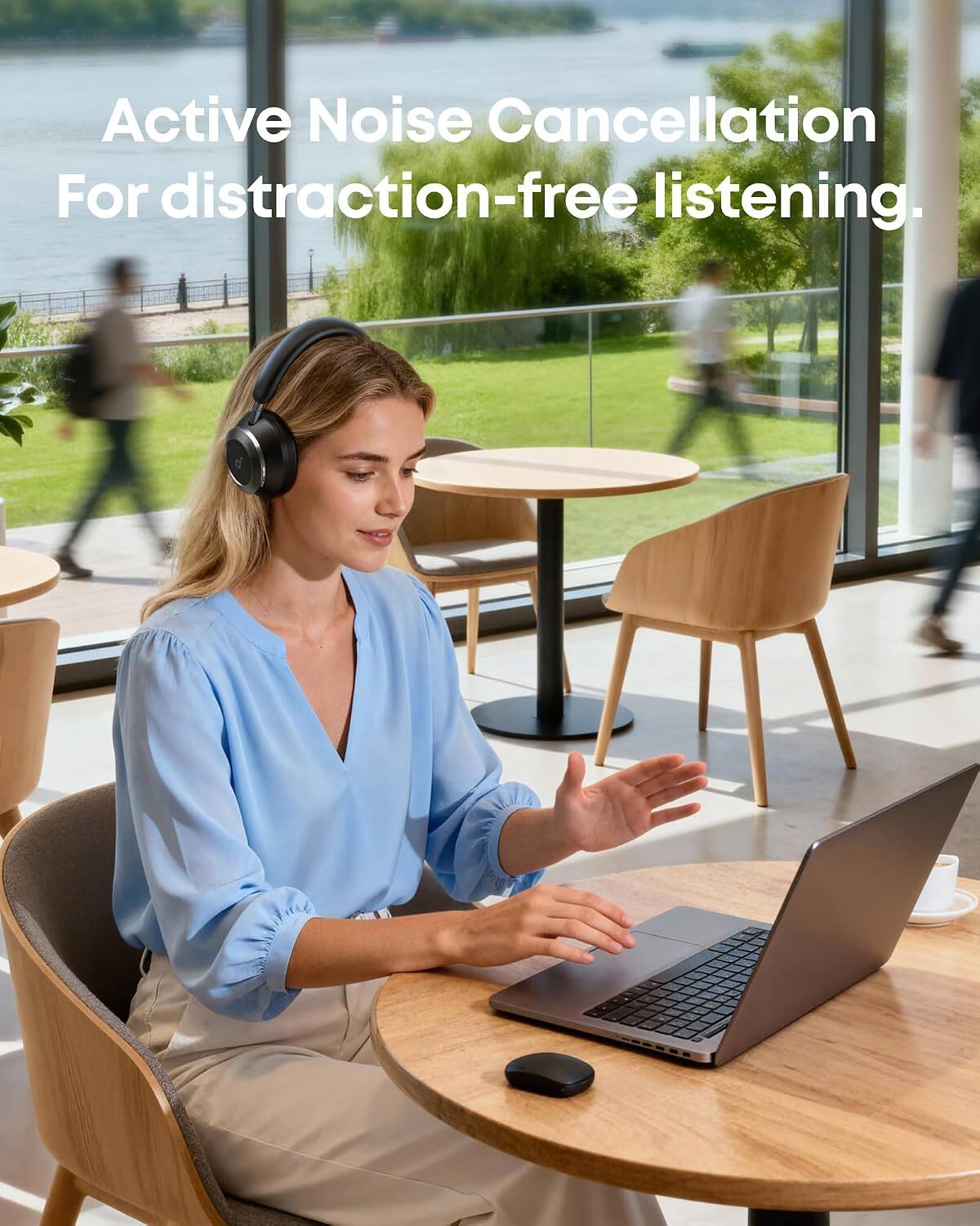 Active Noise Cancellation For distraction-free listening.
