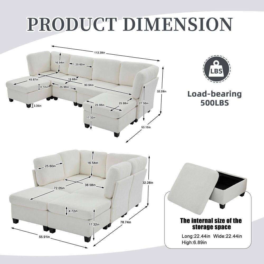 **PRODUCT DIMENSION**

- **Load-bearing:** 500LBS

- **Dimensions:**
  - 113.39in (Length)
  - 25.60in (Depth)
  - 53.15in (Height)
  - 16.54in (Armrest Height)
  - 45.87in (Seat Height)
  - 3.35in (Leg Height)
  - 25.98in (Seat Depth)
  - 19.88in (Back Height)
  - 90.94in (Overall Width)
  - 27.56in (Armrest Width)
  - 32.28in (Armrest Width)
  - 55.91in (Overall Width)
  - 17.32in (Seat Width)
  - 38.58in (Seat Width)
  - 72.05in (Seat Length)
  - 78.74in (Seat Length)
  - 4.72in (Leg Width)
  - 17.32in (Seat Width)
 