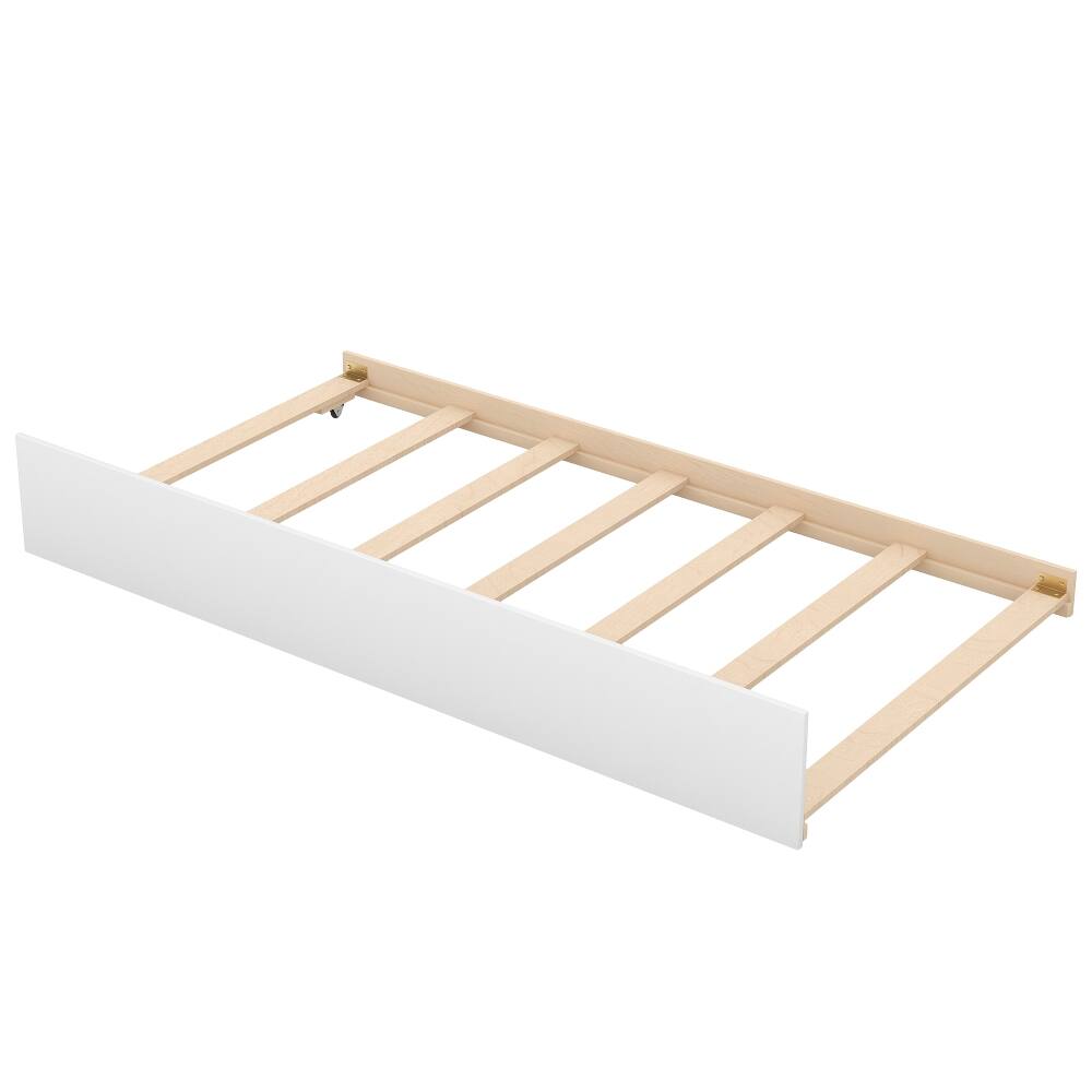Alt View 3. Loheer - Loheer Twin Over Twin Bunk Bed with Trundle and Storage White - White.