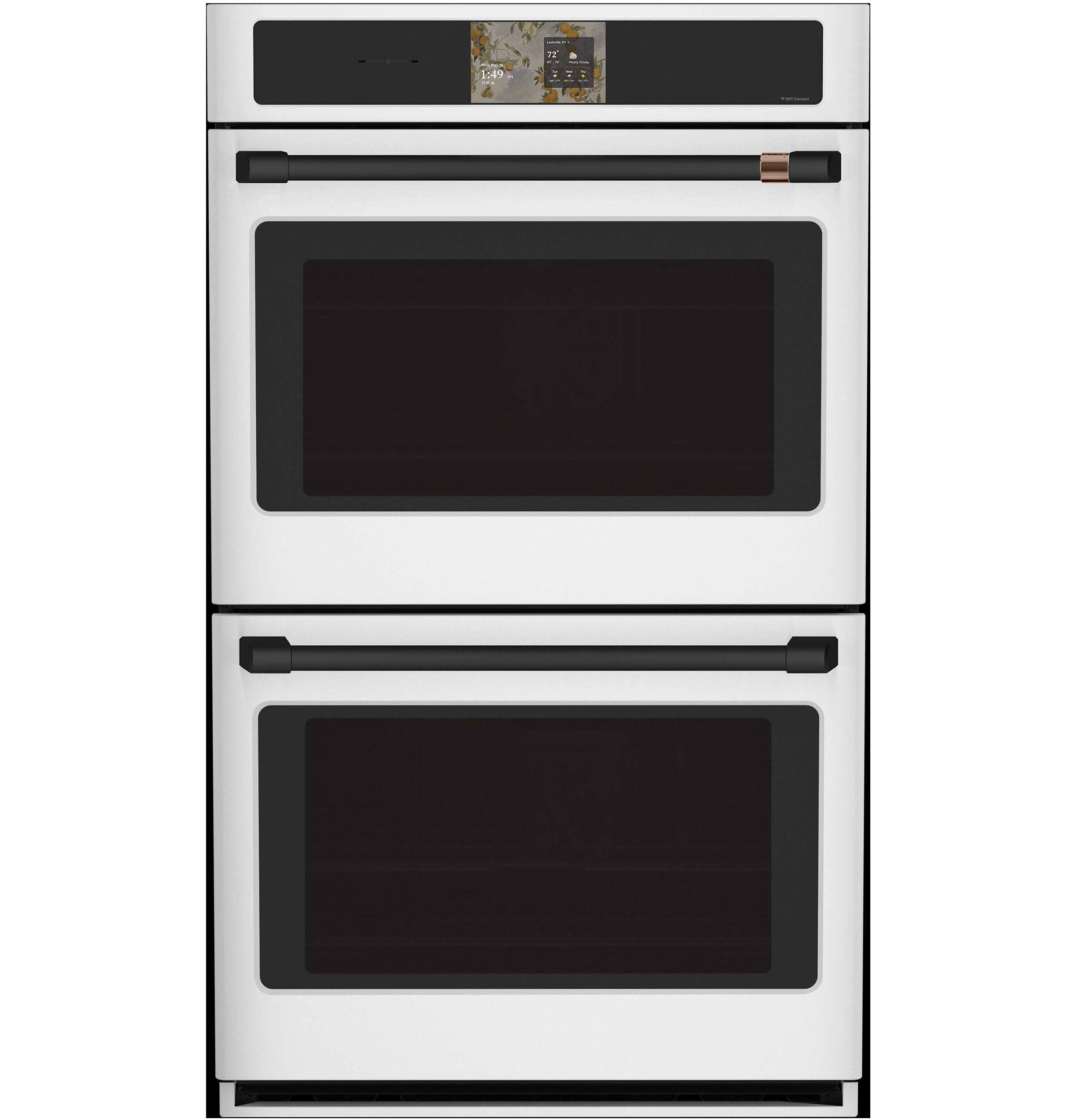 Alt View 26. Café - 30" Smart Built-In Double Electric Convection Wall Oven with Air Fry and Precision Cooking Modes - Matte White.