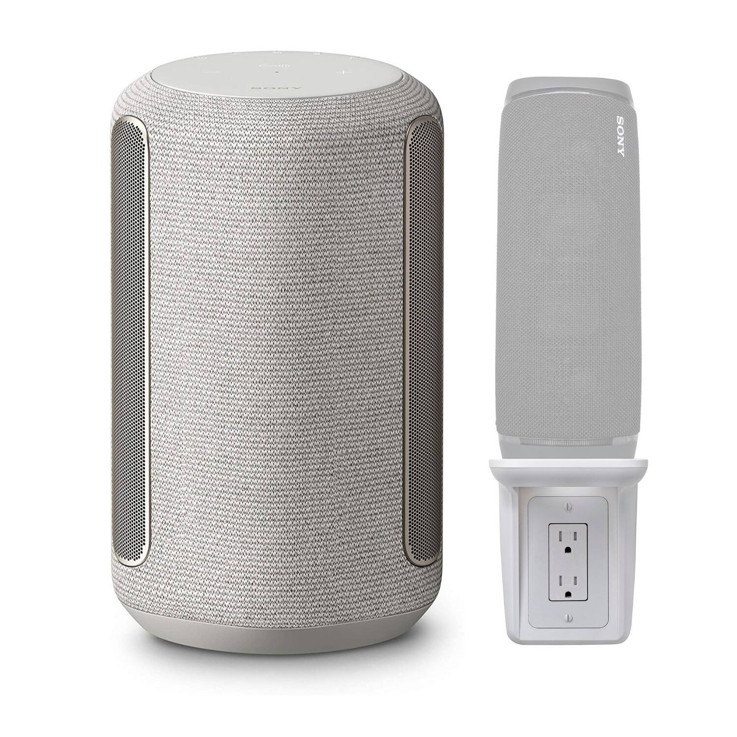 Front. Sony - Sony SRSRA3000/H Wi-Fi Enabled 360 Reality Audio Wireless Speaker (Gray) Bundle.