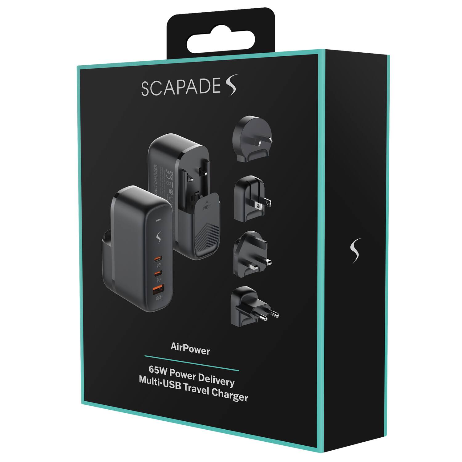 SCAPADE S  
AirPower  
65W Power Delivery Multi-USB Travel Charger