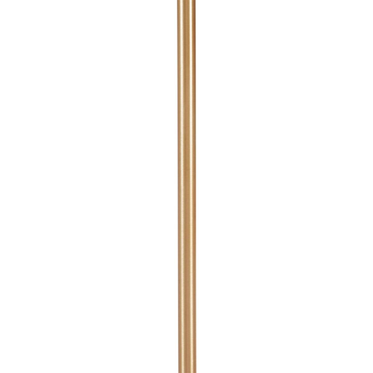 Back. Loheer - Loheer 5 Light Chandelier with White Drum Shade, Adjustable Plated Brass Fixture.