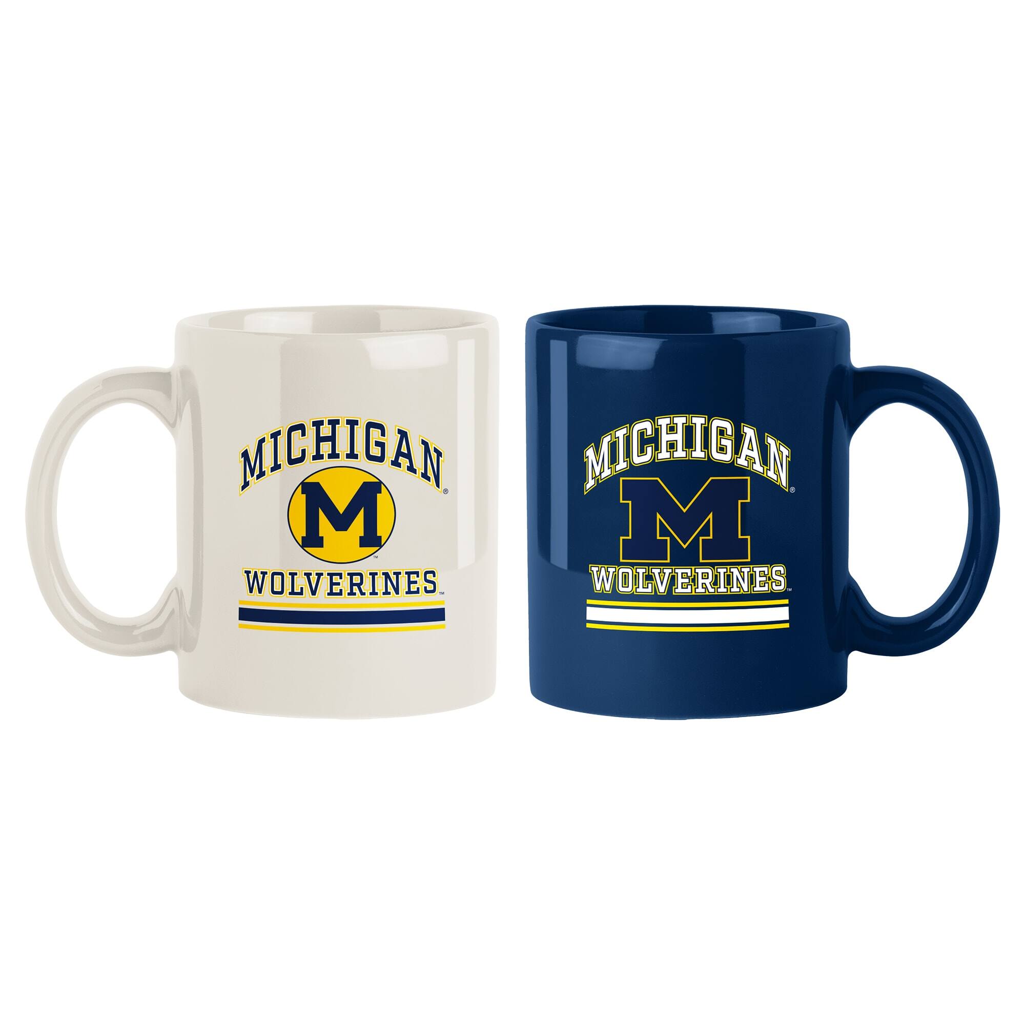 Logo Brands - Michigan Wolverines 15oz. Current & Throwback Mug Set - Multicolor price history on PriceWatchPro