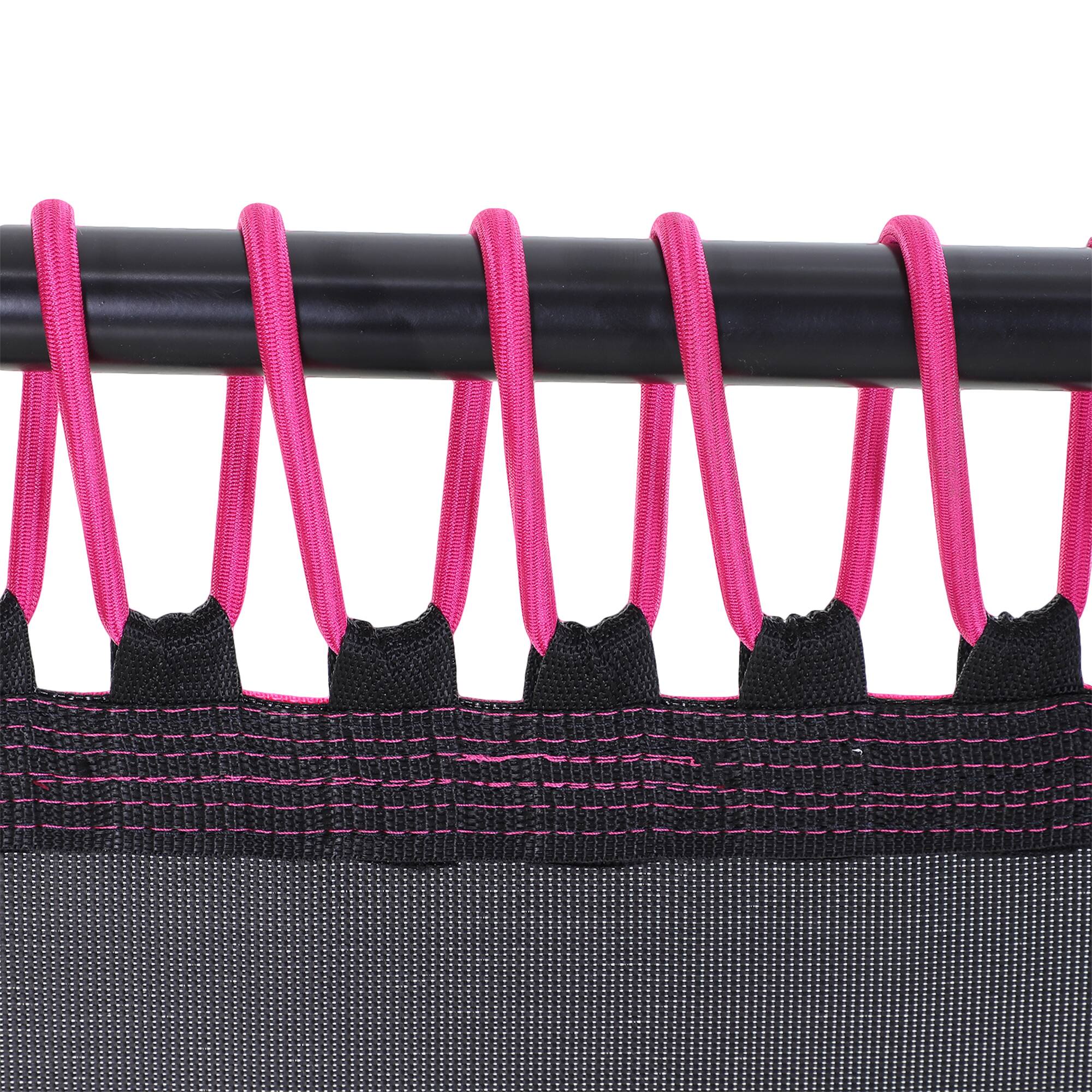 Alt View 7. Soozier - 48" Adult Hexagon Rebounder Trampoline Fitness Bungee Jumping Cardio Trainer Outdoor Bouncer Jumper Adjustable Bar - Pink and Black.