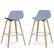 Front Zoom. Simpli Home - Randolph Bentwood Counter Height Stool (Set of 2) - Denim Blue (Grey).